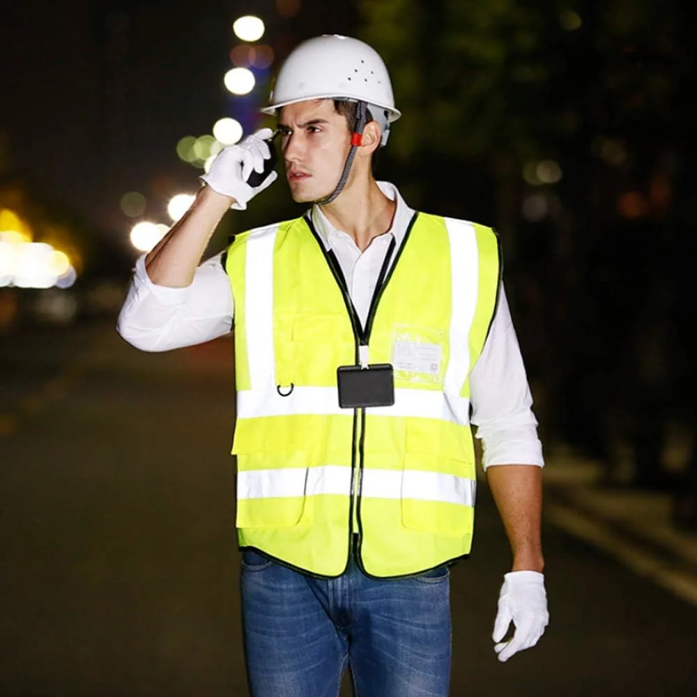 Reflective Safety Vest, 120055 Reflective Safety Vest High Visibility Safety Vest Bright Neon Color Breathable Vest with 2-inch Reflective Strips for Construction sanitation Worker Roadside L Size
