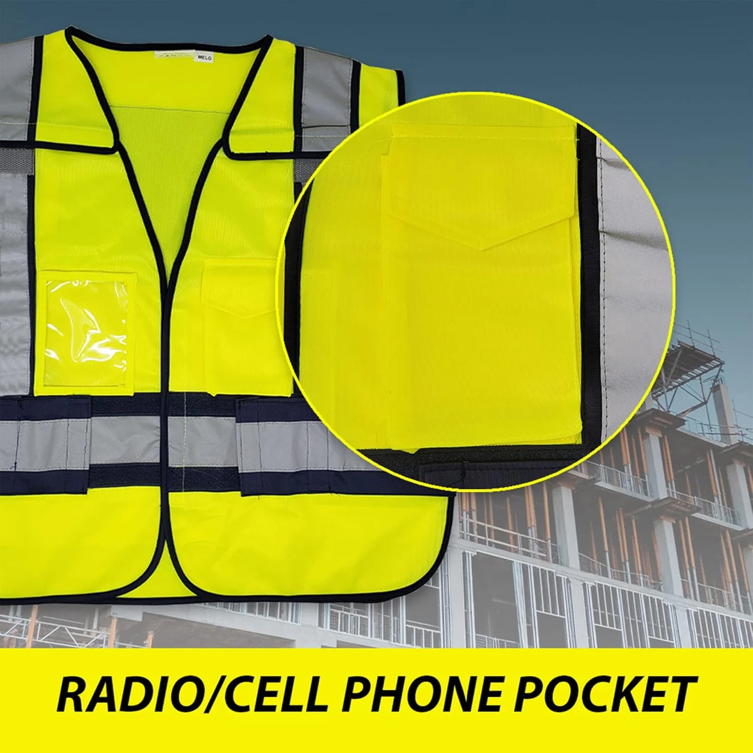 جلیقه شبرنگ (کلاس 2) VIEWBRITE، سبز لیمویی - جلیقه ایمنی کلانتری زرد با دید بالا و جدا شونده 5 نقطه جلیقه شبرنگ (کلاس 2) VIEWBRITE، سبز لیمویی - جلیقه ایمنی کلانتری زرد با دید بالا و جدا شونده 5 نقطه