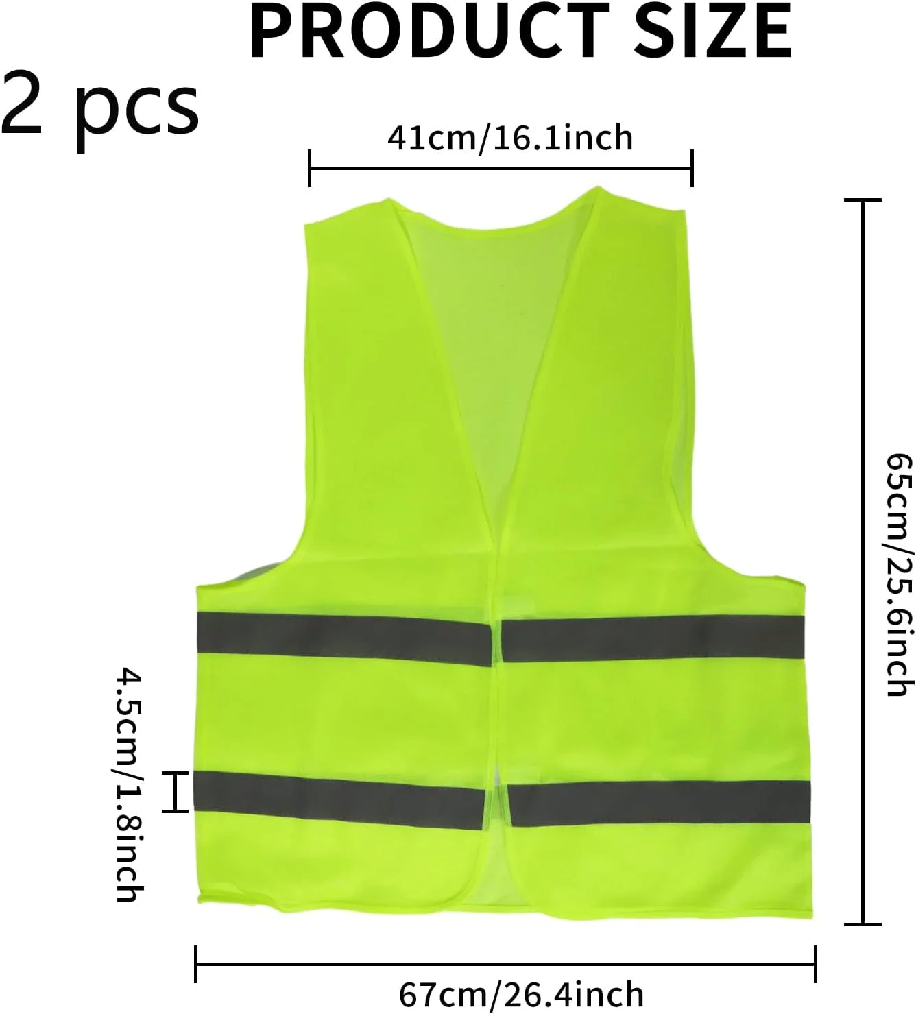 ست 2 عددی ژاکت بازتابنده کودکانه - جلیقه های زرد دید بالا، جلیقه های دویدن و دوچرخه سواری