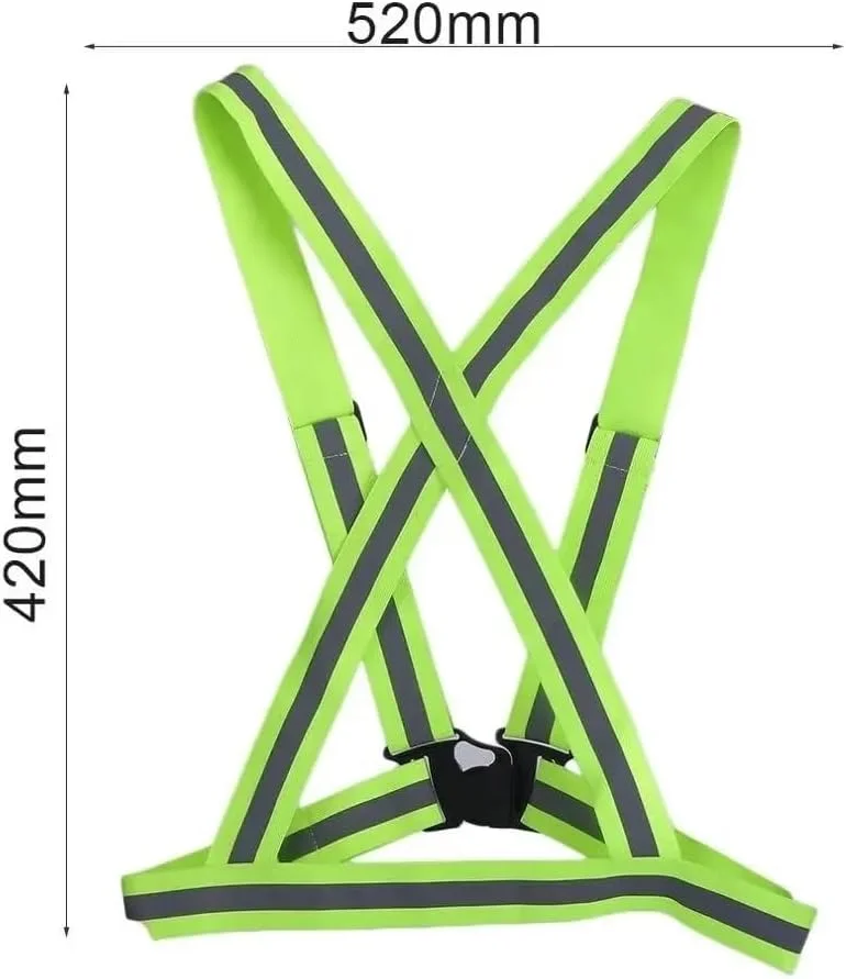 کمربند جلیقه بازتابنده قابل تنظیم برای ایمنی با دید بالا (صورتی)