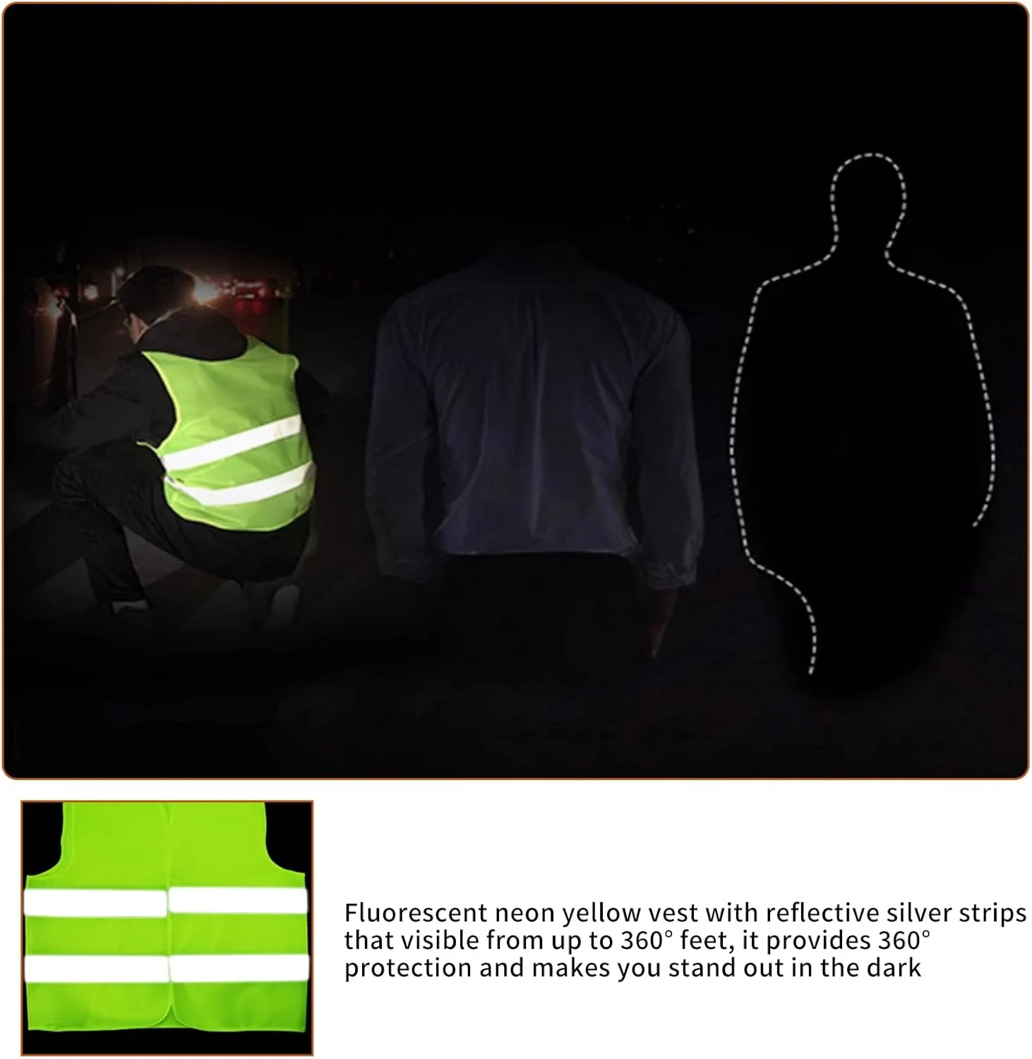 ست 2 عددی ژاکت بازتابنده کودکانه - جلیقه های زرد دید بالا، جلیقه های دویدن و دوچرخه سواری