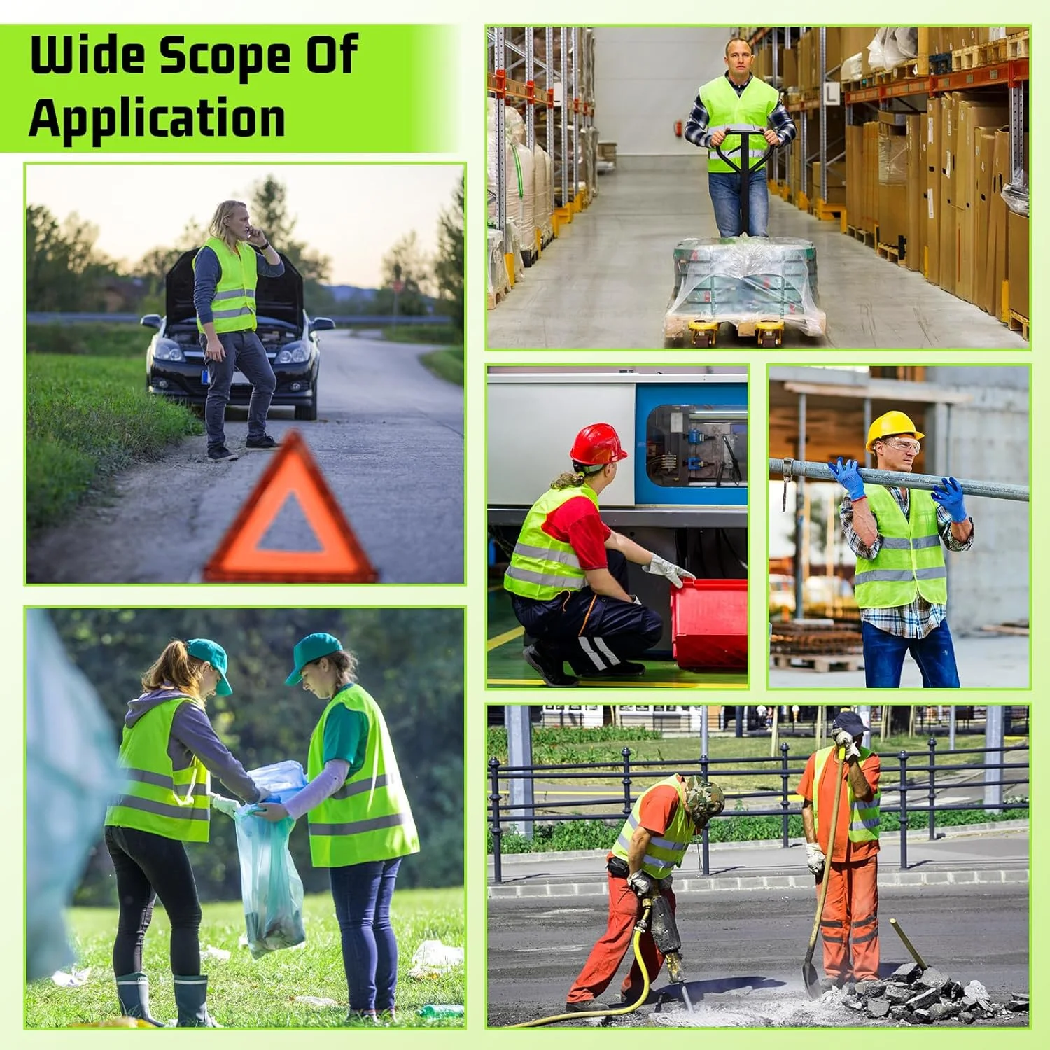 ست 2 عددی جلیقه های دید بالا Chyaya، جلیقه خودرو با قابلیت دید بالا، ژاکت های بازتابنده دید بالا، جلیقه های ایمنی بازتابنده دید بالا برای کار ترافیکی، دویدن