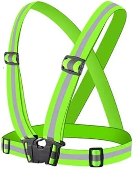 جلیقه ایمنی بازتابنده نور برای دویدن، دوچرخه سواری و پیاده روی | جلیقه دید بالا با بندهای قابل تنظیم | سبک وزن | الاستیک | مناسب برای آقایان، خانم ها و کودکان - تجهیزات ایمنی شب و روز