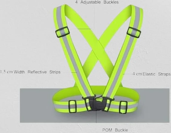 جلیقه ایمنی بازتابنده نور برای دویدن، دوچرخه سواری و پیاده روی | جلیقه دید بالا با بندهای قابل تنظیم | سبک وزن | الاستیک | مناسب برای آقایان، خانم ها و کودکان - تجهیزات ایمنی شب و روز جلیقه ایمنی بازتابنده نور برای دویدن، دوچرخه سواری و پیاده روی | جلیقه دید بالا با بندهای قابل تنظیم | سبک وزن | الاستیک | مناسب برای آقایان، خانم ها و کودکان - تجهیزات ایمنی شب و روز