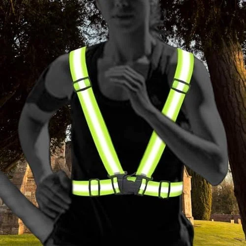 جلیقه ایمنی بازتابنده نور برای دویدن، دوچرخه سواری و پیاده روی | جلیقه دید بالا با بندهای قابل تنظیم | سبک وزن | الاستیک | مناسب برای آقایان، خانم ها و کودکان - تجهیزات ایمنی شب و روز جلیقه ایمنی بازتابنده نور برای دویدن، دوچرخه سواری و پیاده روی | جلیقه دید بالا با بندهای قابل تنظیم | سبک وزن | الاستیک | مناسب برای آقایان، خانم ها و کودکان - تجهیزات ایمنی شب و روز