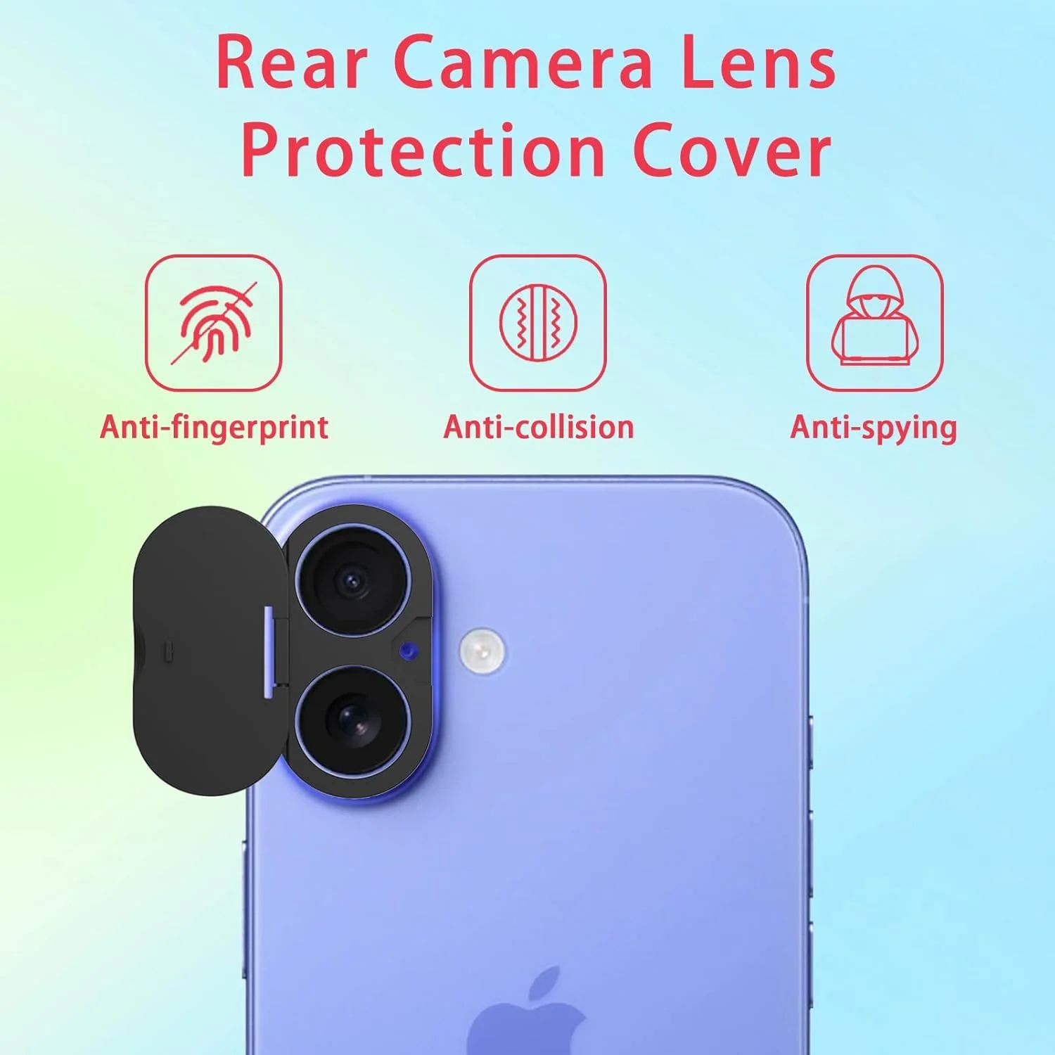 محافظ لنز دوربین گوشی سازگار با آیفون 16/16 پلاس، محافظ لنز دوربین برای حفظ حریم خصوصی و امنیت، چسبندگی قوی، مشکی - بسته 2 عددی محافظ لنز دوربین گوشی سازگار با آیفون 16/16 پلاس، محافظ لنز دوربین برای حفظ حریم خصوصی و امنیت، چسبندگی قوی، مشکی - بسته 2 عددی