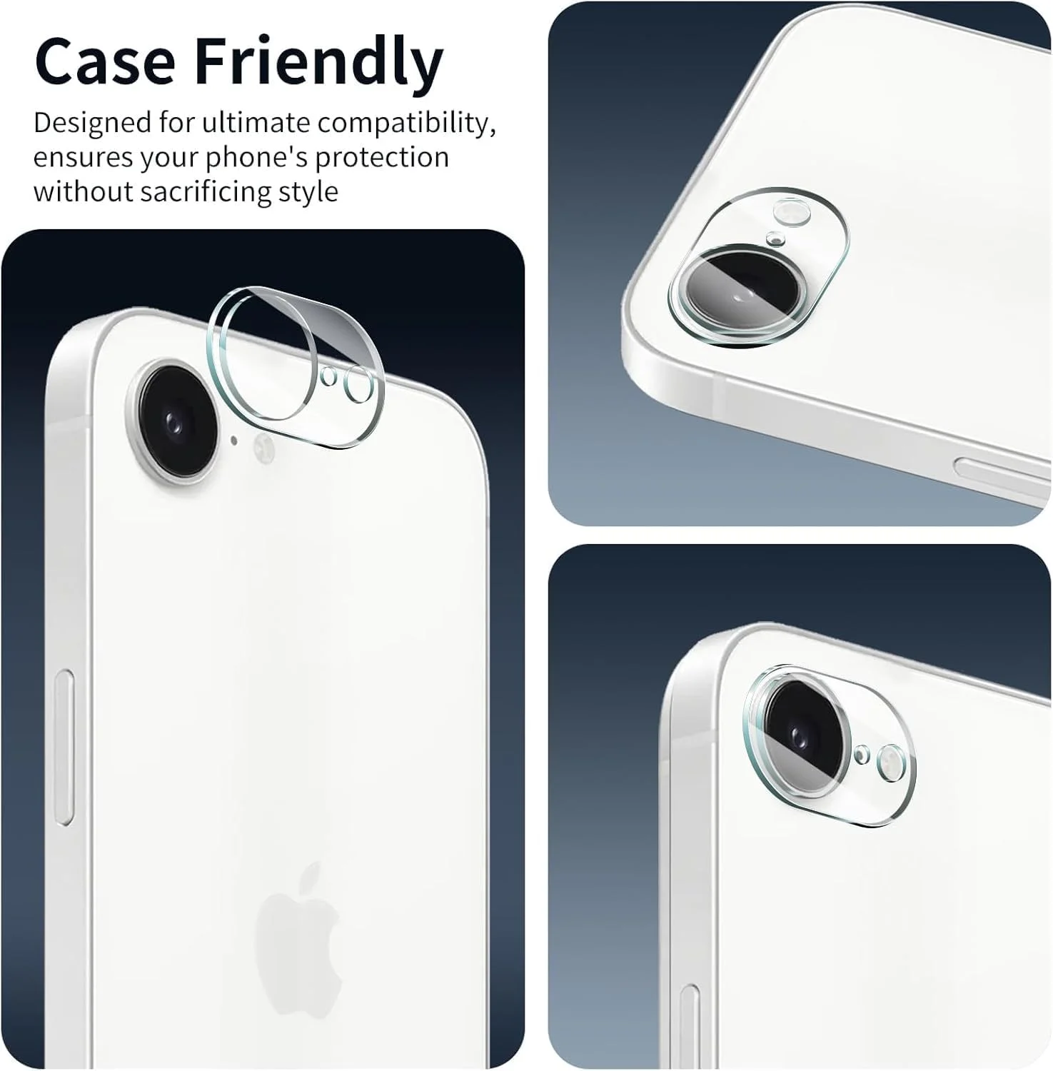 محافظ لنز دوربین 4 عددی برای آیفون 16e، شیشه حرارت دیده 9H، وضوح HD، ضد خش، ضد ضربه، بدون حباب، سازگار با قاب، لوازم جانبی محافظ صفحه نمایش کامل مقاوم در برابر شکستگی به همراه کیت تمیز کننده محافظ لنز دوربین 4 عددی برای آیفون 16e، شیشه حرارت دیده 9H، وضوح HD، ضد خش، ضد ضربه، بدون حباب، سازگار با قاب، لوازم جانبی محافظ صفحه نمایش کامل مقاوم در برابر شکستگی به همراه کیت تمیز کننده