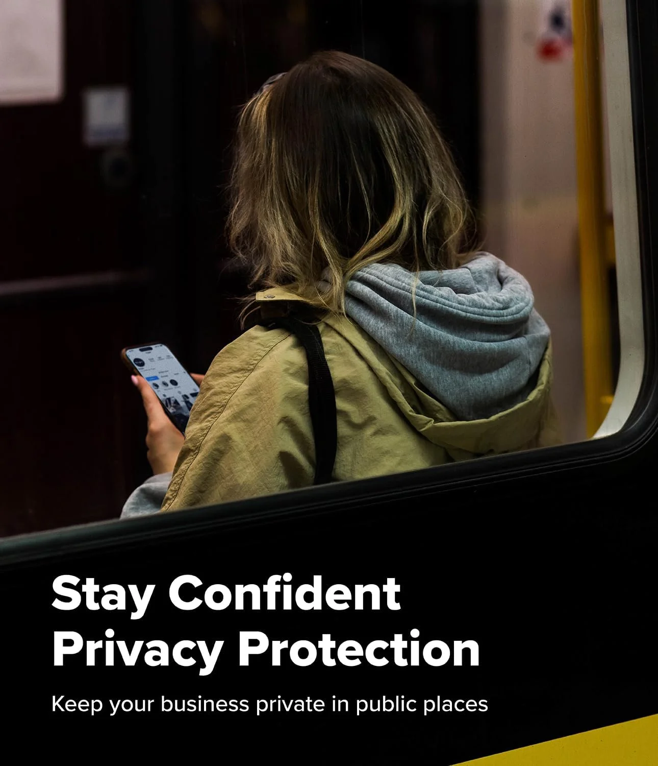 محافظ صفحه نمایش حریم خصوصی Ringke Easy Slide برای آیفون ایر به همراه ابزار نصب [دو عددی] [ضد جاسوسی] کیفیت HD مقاوم در برابر خراش شیشه حرارت دیده 9H