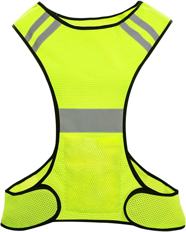 جلیقه بازتابنده دید بالا Biqing، جلیقه ایمنی Hi Viz برای دویدن، پیاده روی، دوچرخه سواری و آهسته دویدن.