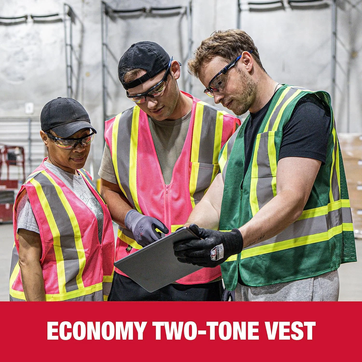 جلیقه ایمنی اقتصادی Radians SV22-1 نوع O کلاس 1، سایز 2X-Large، توری سبز شکارچی با نوار متضاد - 1 عدد جلیقه ایمنی اقتصادی Radians SV22-1 نوع O کلاس 1، سایز 2X-Large، توری سبز شکارچی با نوار متضاد - 1 عدد