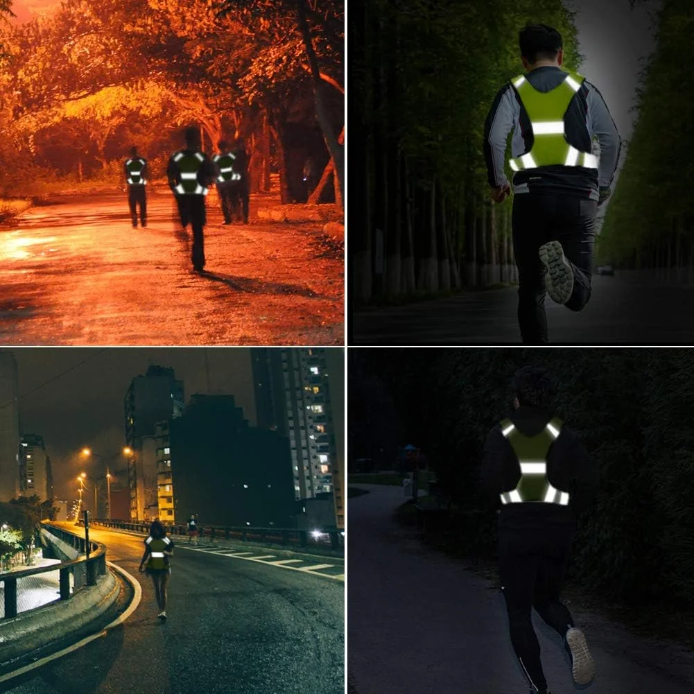 جلیقه بازتابنده دید بالا Biqing، جلیقه ایمنی Hi Viz برای دویدن، پیاده روی، دوچرخه سواری و آهسته دویدن.