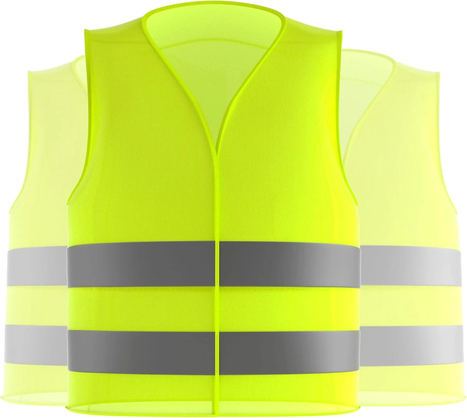 جلیقه ایمنی بازتابنده زرد Caparazon مناسب برای کار در ترافیک، مطابق با استاندارد ANSI/ISEA Class 2