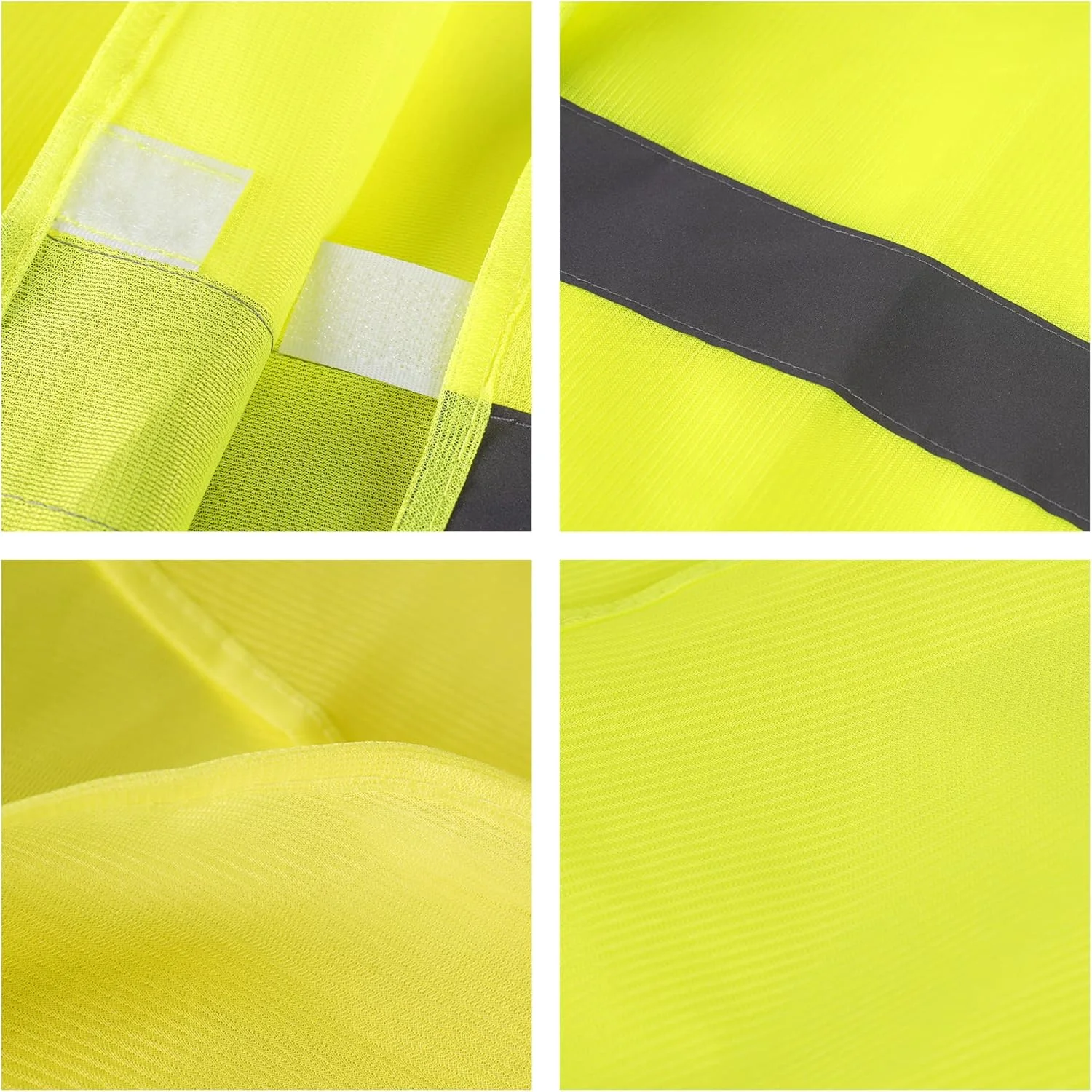 جلیقه ایمنی بازتابنده زرد Caparazon مناسب برای کار در ترافیک، مطابق با استاندارد ANSI/ISEA Class 2