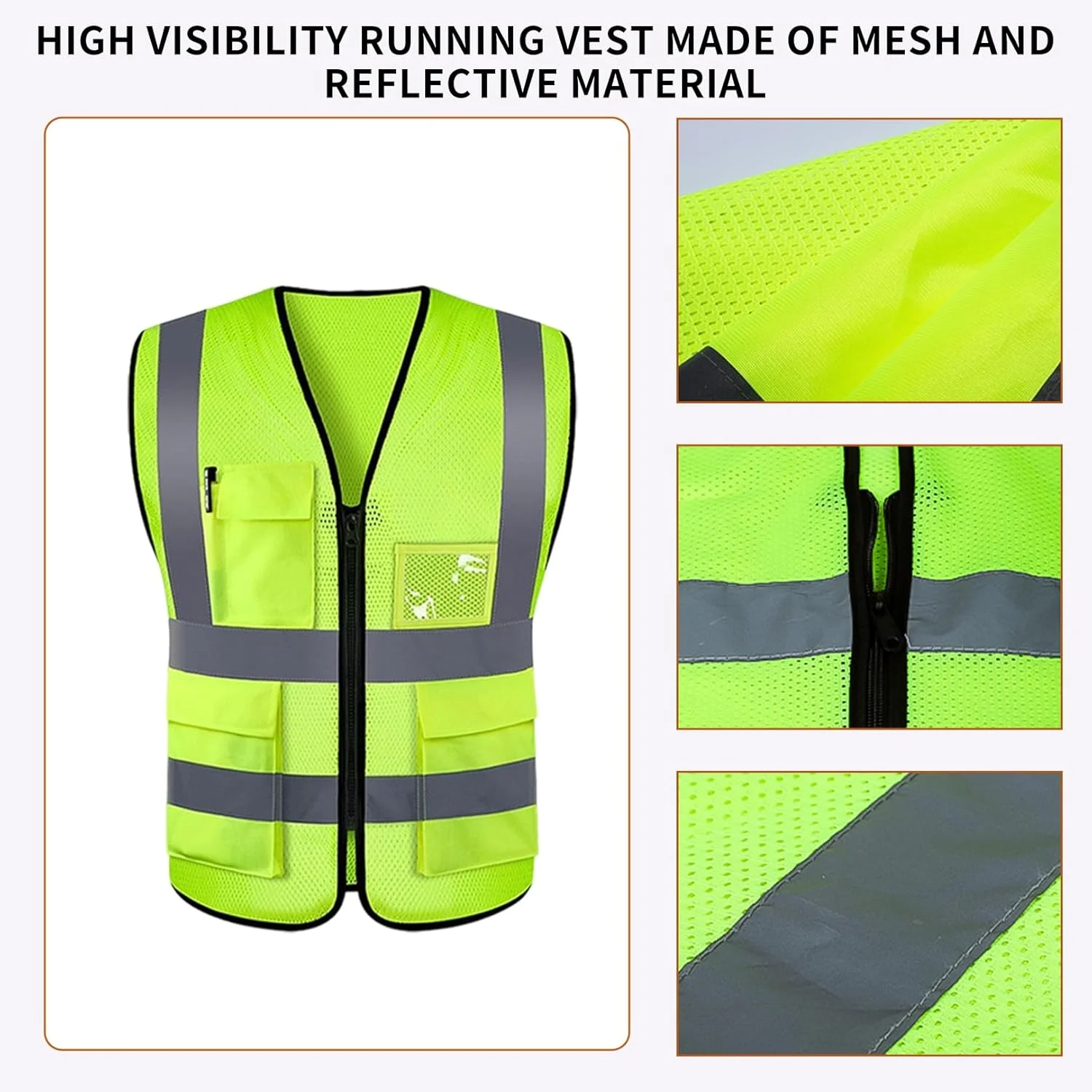 جلیقه های دید بالا، جلیقه ایمنی بازتابنده با قابلیت دید بالا، ژاکت کار سفارشی با جیب، پیراهن شبرنگ شبانه فلورسنت تنفسی، برای زنان، مردان، کودکان، ساخت و ساز، دوچرخه سواری، موتور سیکلت جلیقه های دید بالا، جلیقه ایمنی بازتابنده با قابلیت دید بالا، ژاکت کار سفارشی با جیب، پیراهن شبرنگ شبانه فلورسنت تنفسی، برای زنان، مردان، کودکان، ساخت و ساز، دوچرخه سواری، موتور سیکلت