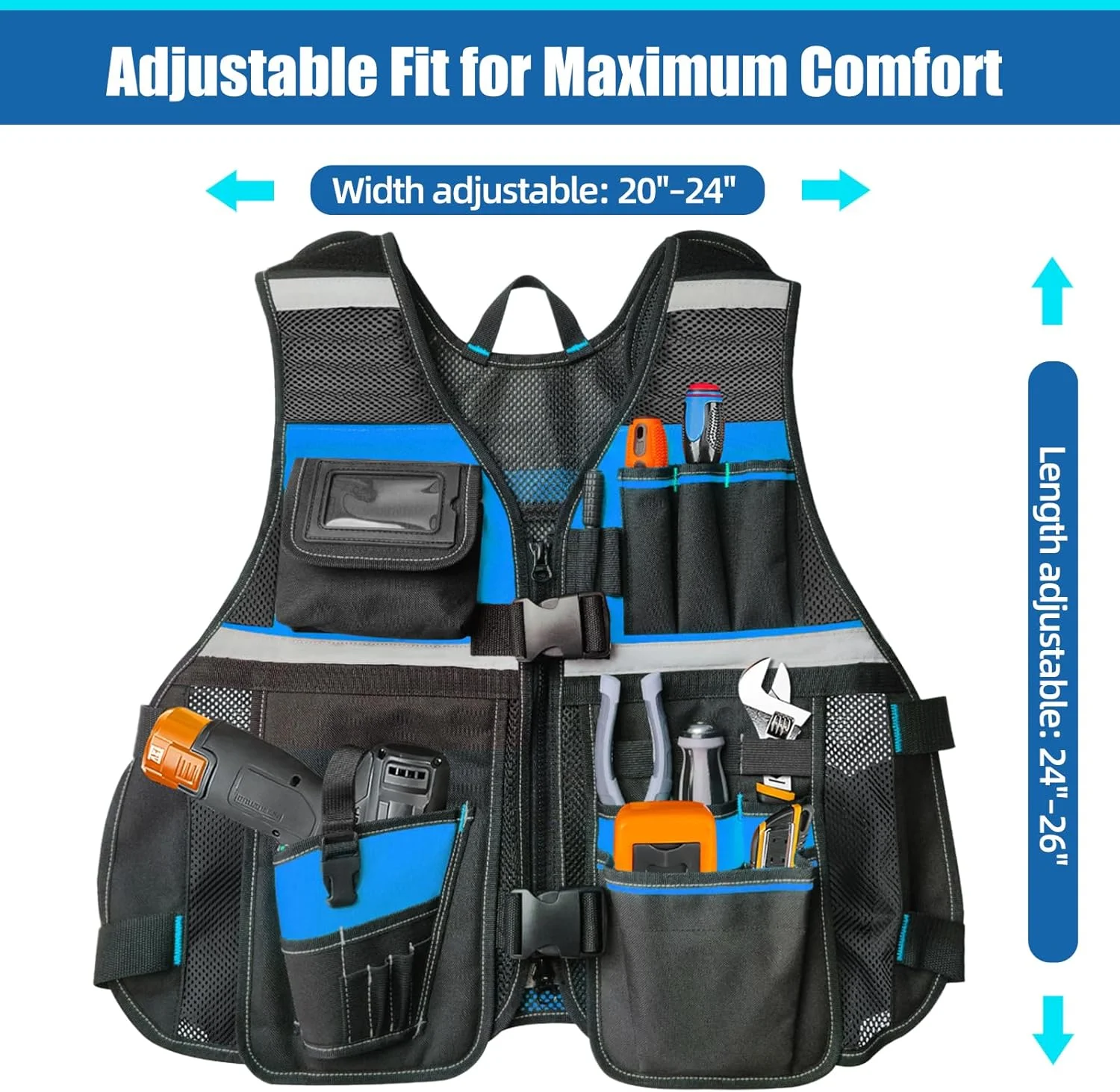 جلیقه ابزار، جلیقه ابزار برقکار، جلیقه ابزار برای نجارها، جلیقه ابزار مردانه، جلیقه ابزار برای تعمیرکار، جلیقه ابزار کار