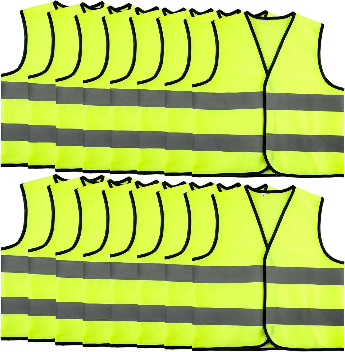 بسته 18 عددی جلیقه شبرنگ بچگانه، جلیقه بازتابنده دید بالا برای کودکان، جلیقه ایمنی بچگانه عمده با نوارهای بازتابنده برای فعالیت های خارج از منزل دختران و پسران