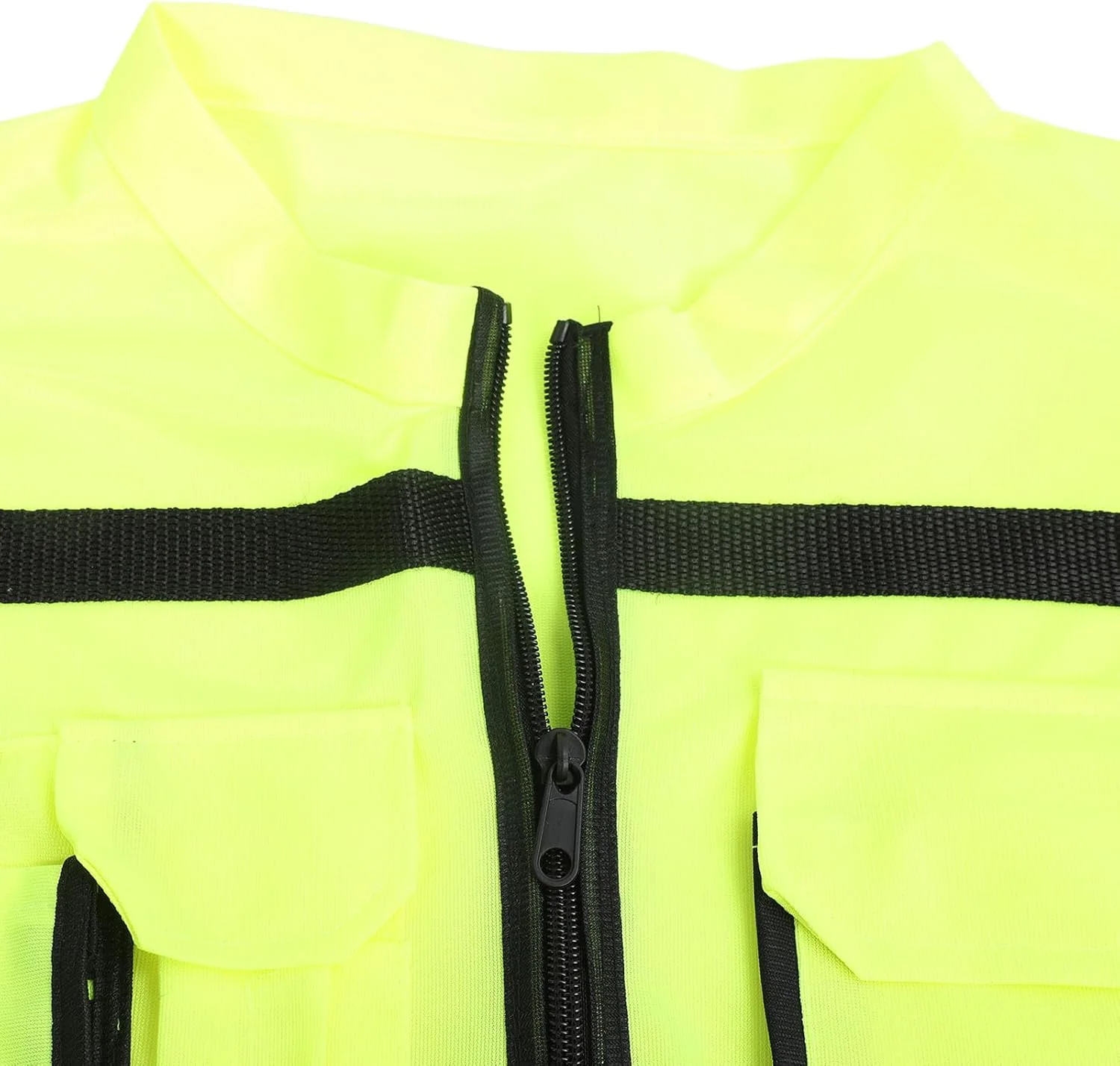 جلیقه بازتابنده Eujgoov، جلیقه ایمنی دید بالا با نوارهای بازتابنده برای فرماندهی ترافیک، سایت ساخت و ساز (XL)