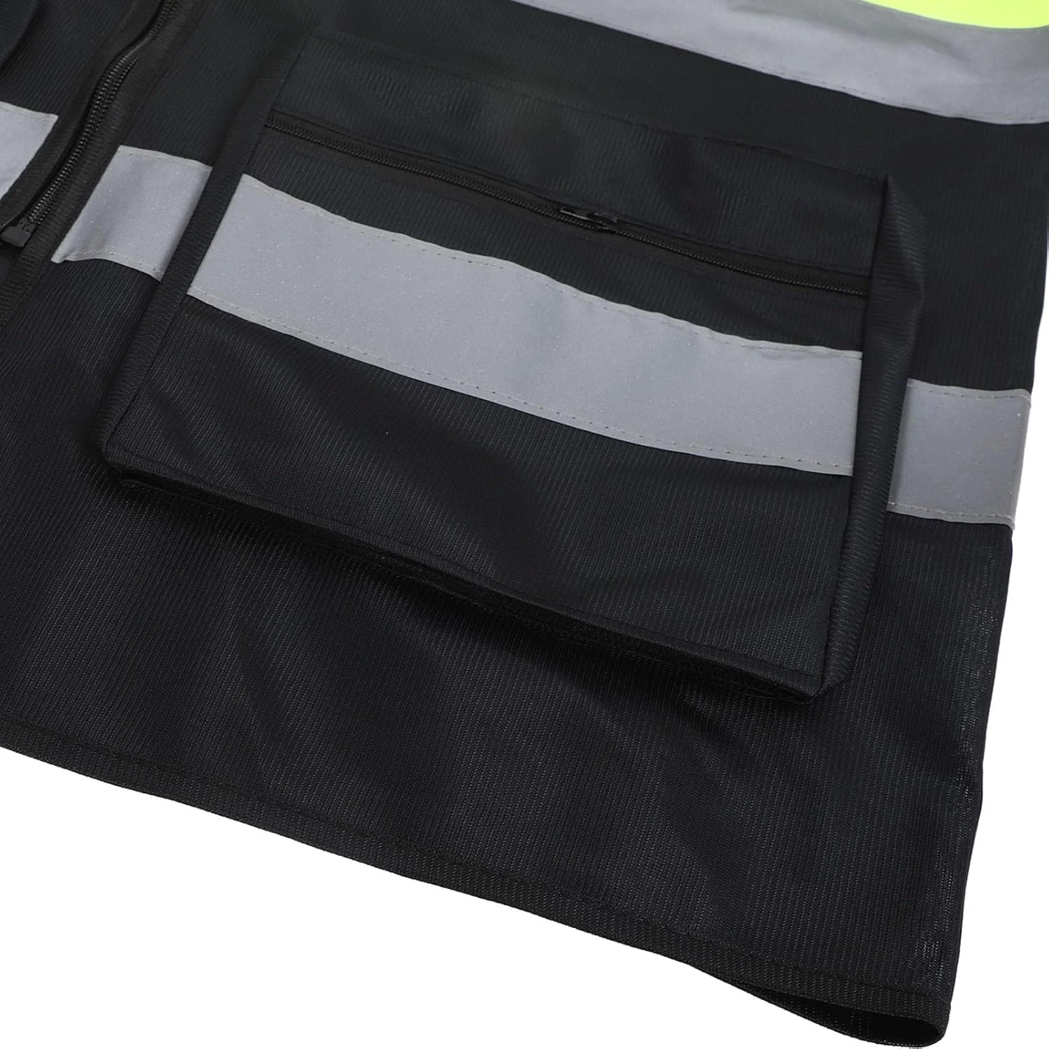 جلیقه بازتابنده Eujgoov، جلیقه ایمنی دید بالا با نوارهای بازتابنده برای فرماندهی ترافیک، سایت ساخت و ساز (XL)