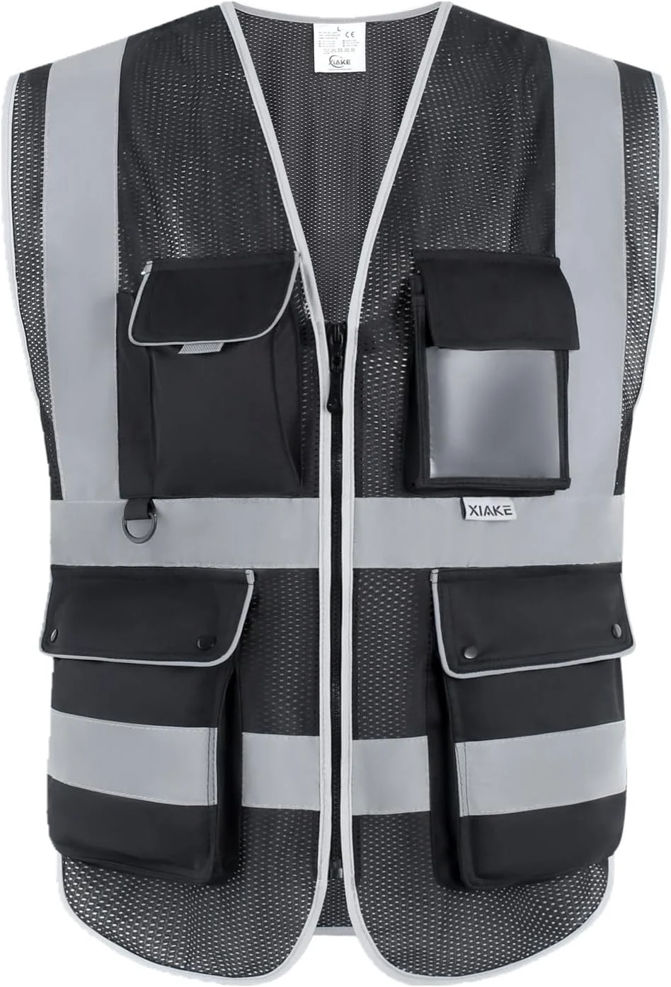 XIAKE Reflective Safety Vest for Men & Women High Visibility Class 2 Vest with Pockets Meets ANSI Standards