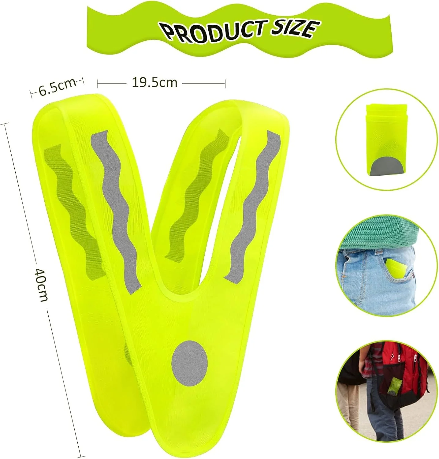 بسته 4 عددی جلیقه ایمنی بازتابنده کودکانه، بادوام و با دید بالا برای دوچرخه سواری، پیاده روی و فعالیت های خارج از منزل