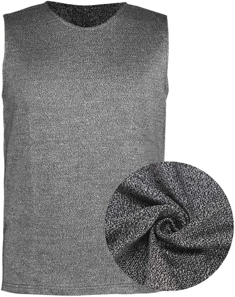 جلیقه ضد برش Natudeco، لباس ایمنی ضد چاقو با الیاف PE درجه 5، لباس ضد برش، جلیقه ضد سوراخ، لباس کار ایمنی (XL)