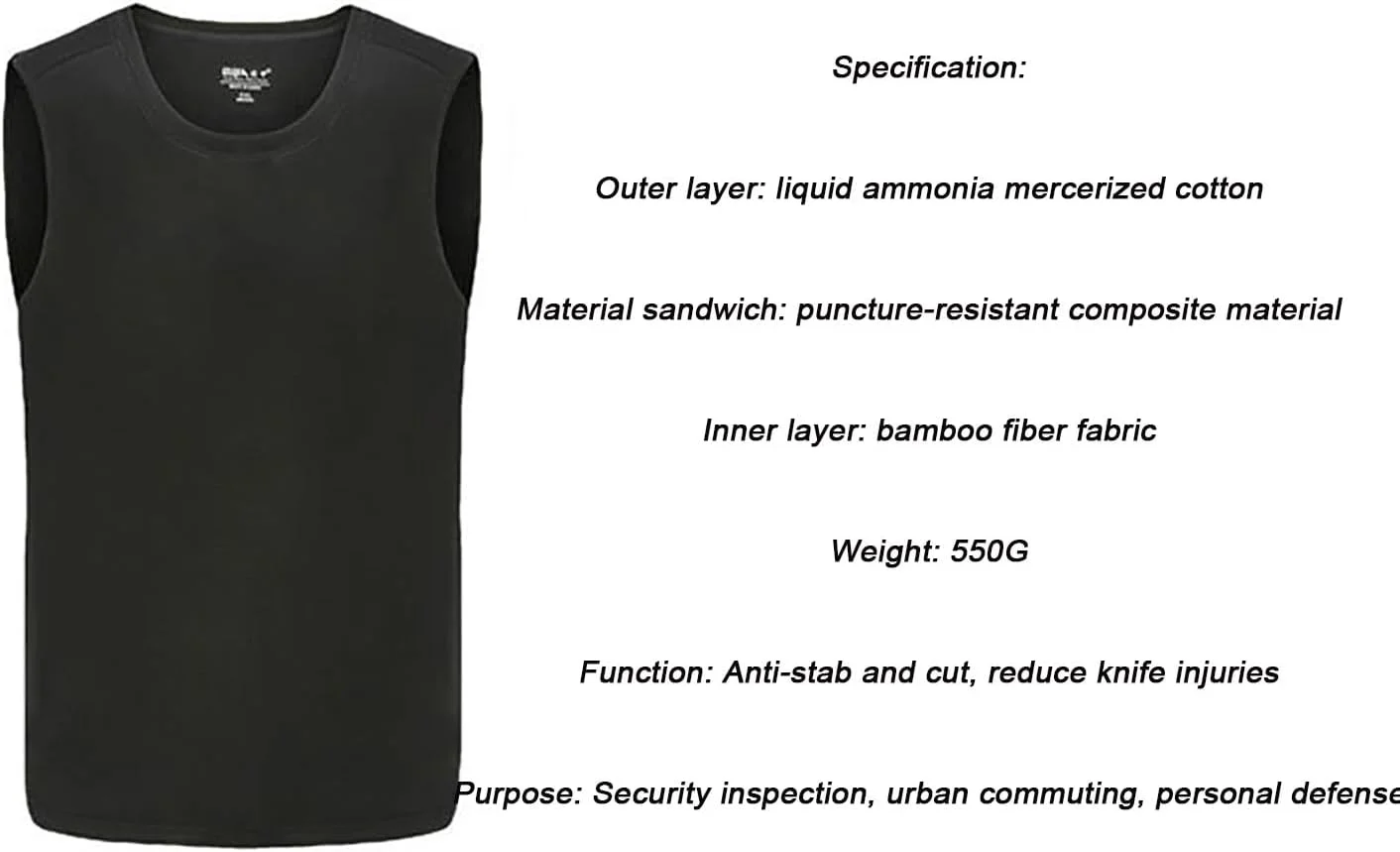 جلیقه محافظ ضد برش سطح 5، جلیقه محافظ سبک وزن امنیتی 4 ضد ضربه، سبک و قابل تنفس، مورد استفاده برای محافظت از ایمنی شخصی