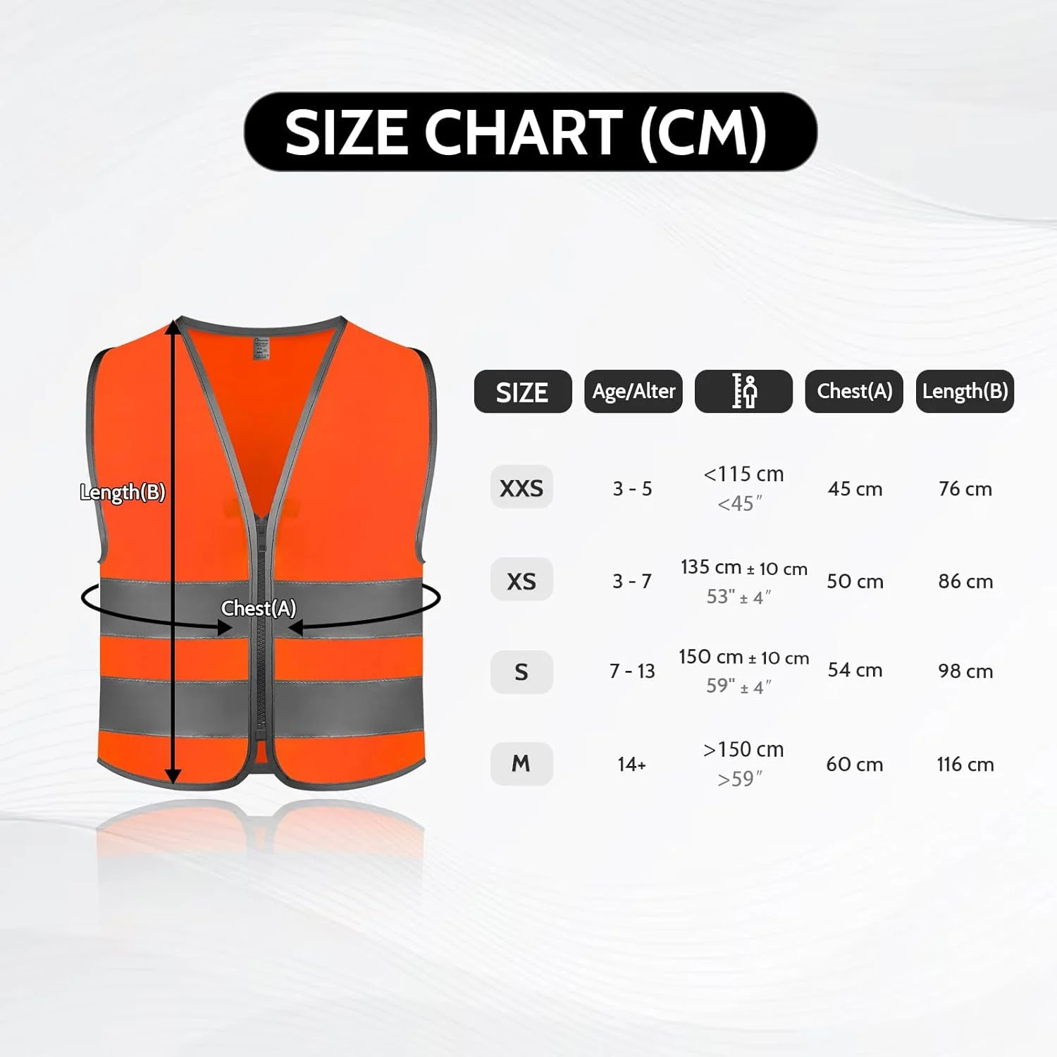 جلیقه های دید بالا، جلیقه ایمنی، جلیقه دید بالای کودکان