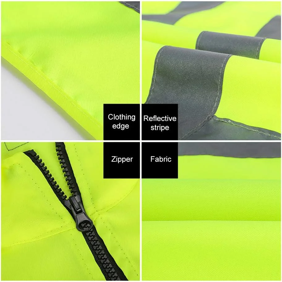 جلیقه بازتابنده Fawoonu، جلیقه ایمنی بازتابنده با دید بالا، جلیقه بازتابنده چند جیب، لباس کار، لباس کار امنیتی، لباس کار روز و شب، موتورسواری، دوچرخه سواری، جلیقه ایمنی هشدار دهنده