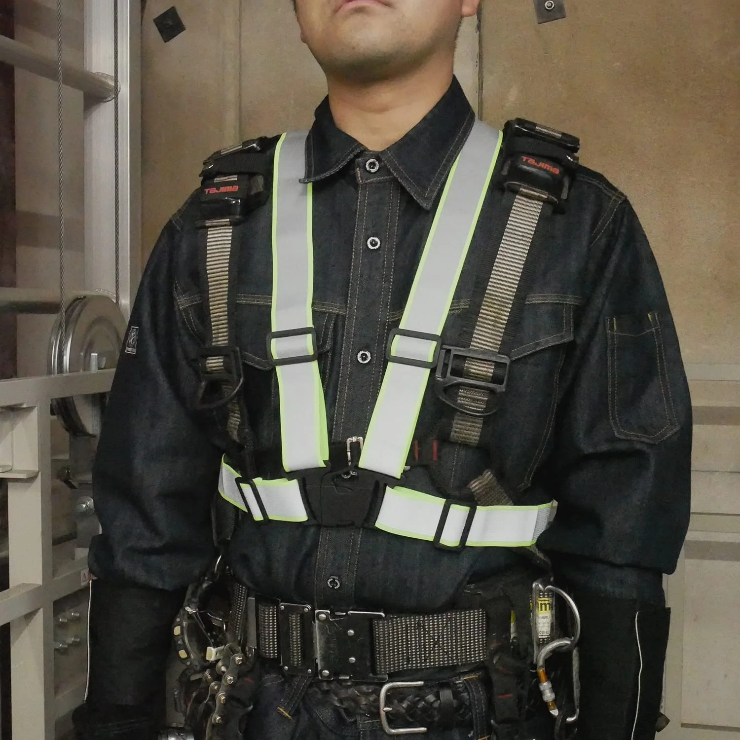 جلیقه ایمنی Ace WS9025، جلیقه بازتابنده، مدل Taski، سبز، مواد بازتابنده پهن، سایز آزاد