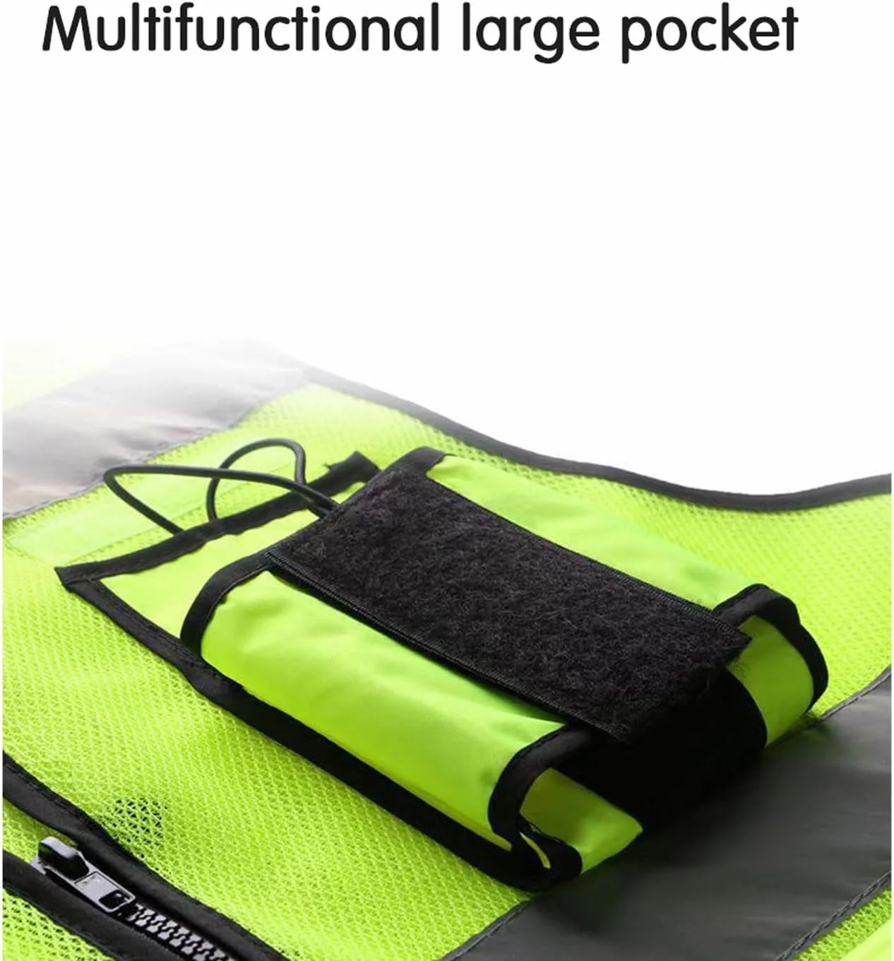 جلیقه ایمنی دید بالا، بسته 2 عددی، جلیقه ایمنی بازتابنده و توری تنفسی، دارای جیب های متعدد و زیپ جلو، مناسب برای استفاده در فرودگاه ها، ساخت و ساز و شرایط اضطراری