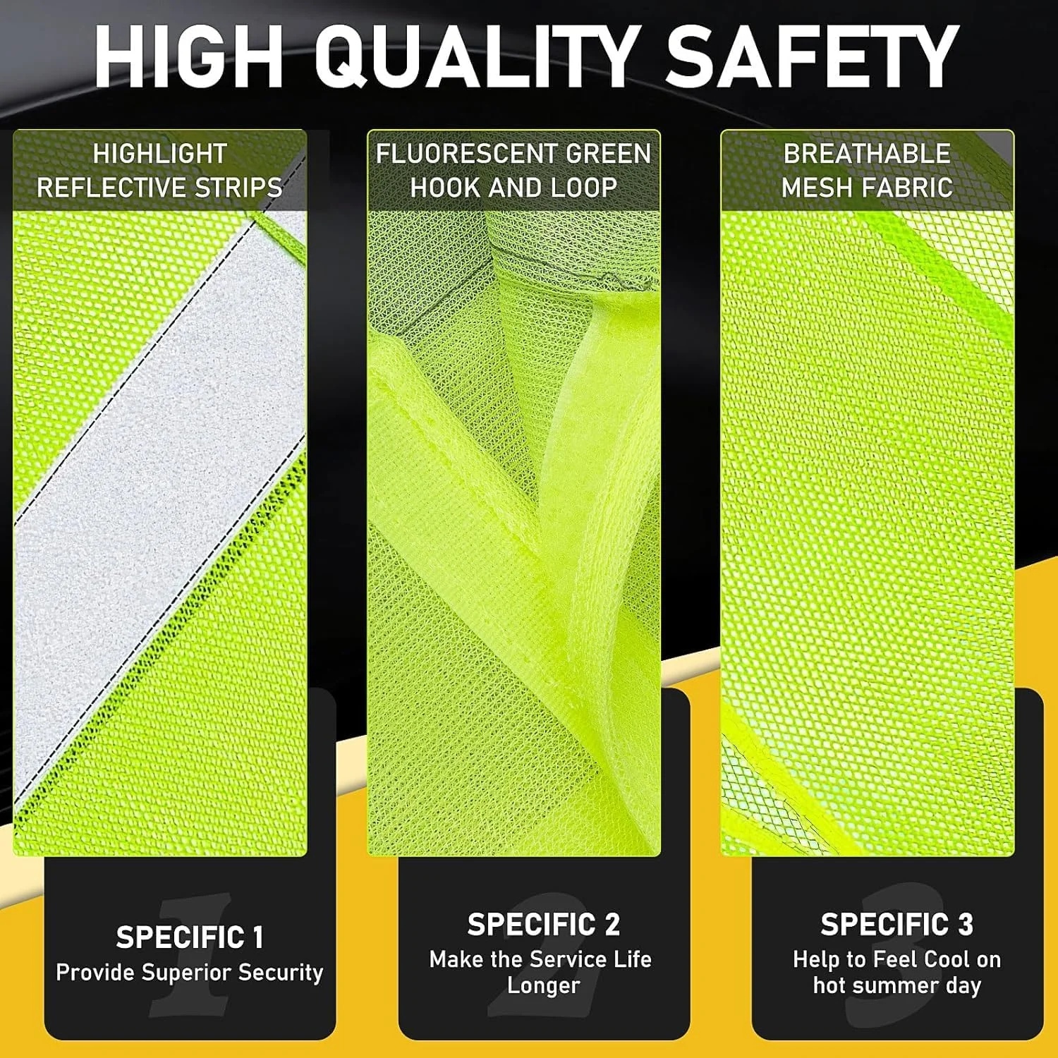 بسته 30 عددی جلیقه ایمنی دید بالا جلیقه بازتابنده جلیقه امنیتی توری دید بالا سایز قابل تنظیم برای مردان زنان کارهای فضای باز دوچرخه سواری دونده نئون، سبز، 64 x 67 سانتی متر