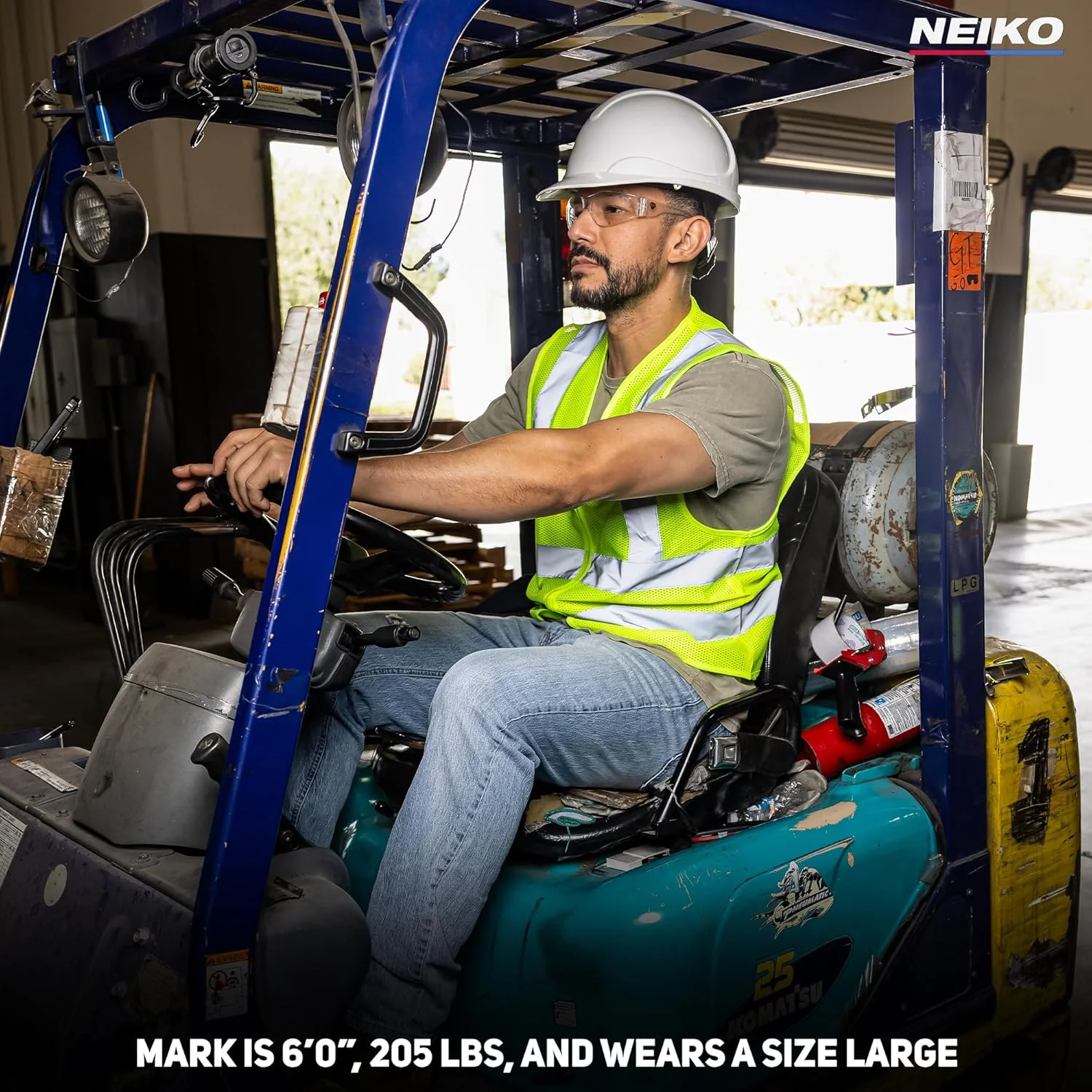 جلیقه ایمنی دید بالا NEIKO با نوارهای بازتابنده