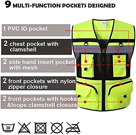 جلیقه ایمنی بازتابنده دید بالا GZDodek، کت ایمنی هشدار شبانه دید بالا، جلیقه ایمنی بازتابنده خودرو و موتورسیکلت برای ترافیک، جلیقه توری تابستانی ایمنی برای مردان و زنان جلیقه ایمنی بازتابنده دید بالا GZDodek، کت ایمنی هشدار شبانه دید بالا، جلیقه ایمنی بازتابنده خودرو و موتورسیکلت برای ترافیک، جلیقه توری تابستانی ایمنی برای مردان و زنان