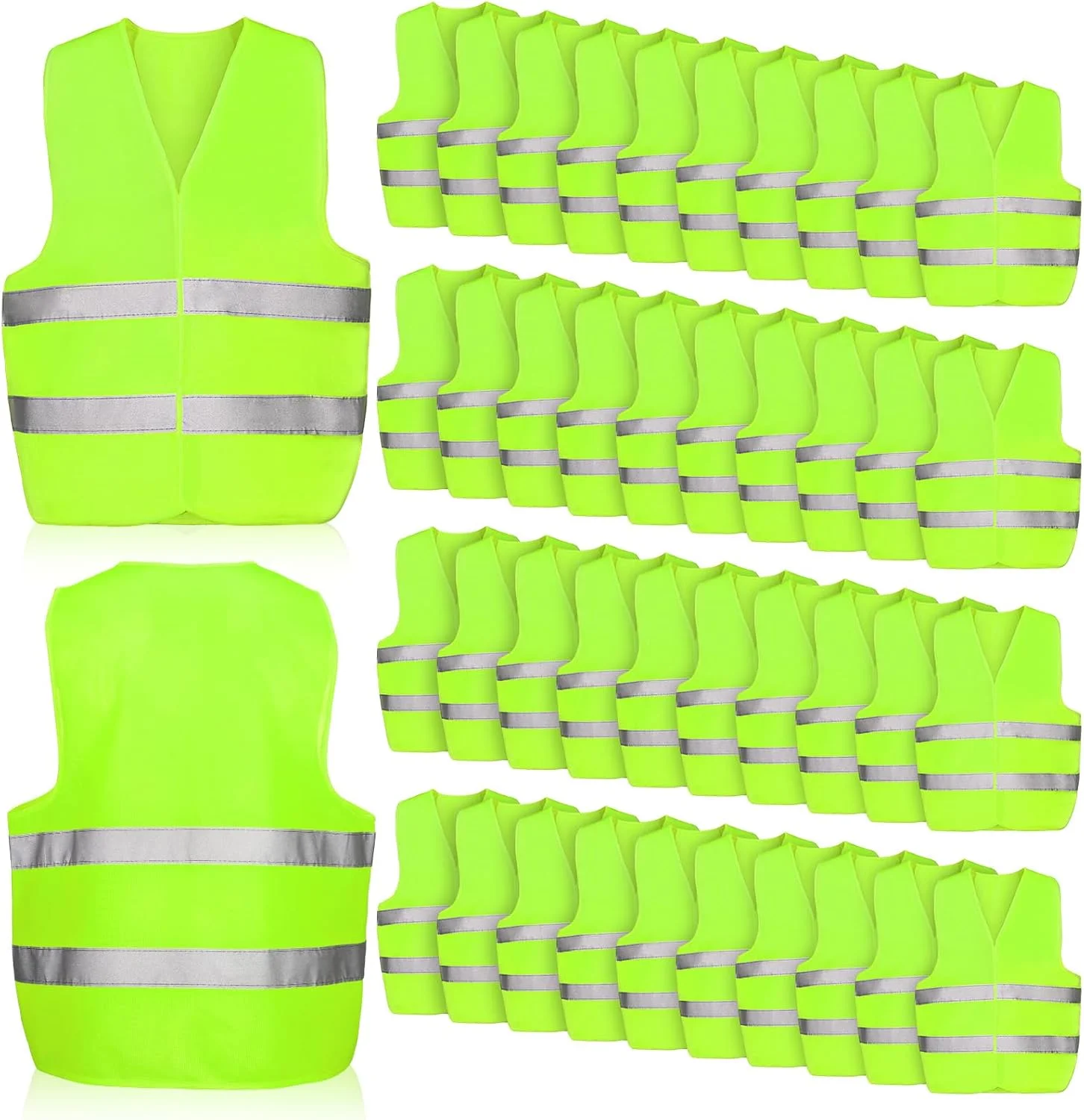 جلیقه ایمنی Tarpop بسته 60 عددی، جلیقه های ساختمانی دید بالا، جلیقه های کار بازتابنده با 2 نوار بازتابنده جلیقه ایمنی Tarpop بسته 60 عددی، جلیقه های ساختمانی دید بالا، جلیقه های کار بازتابنده با 2 نوار بازتابنده