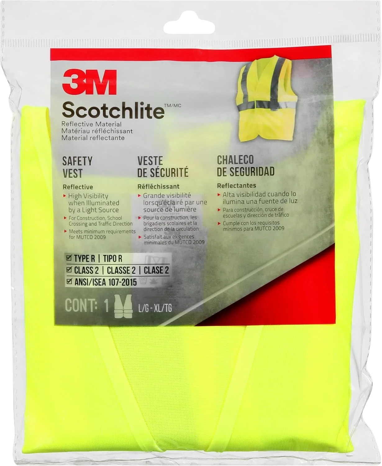 جلیقه ایمنی بازتابنده نور 3M جلیقه ایمنی بازتابنده نور 3M