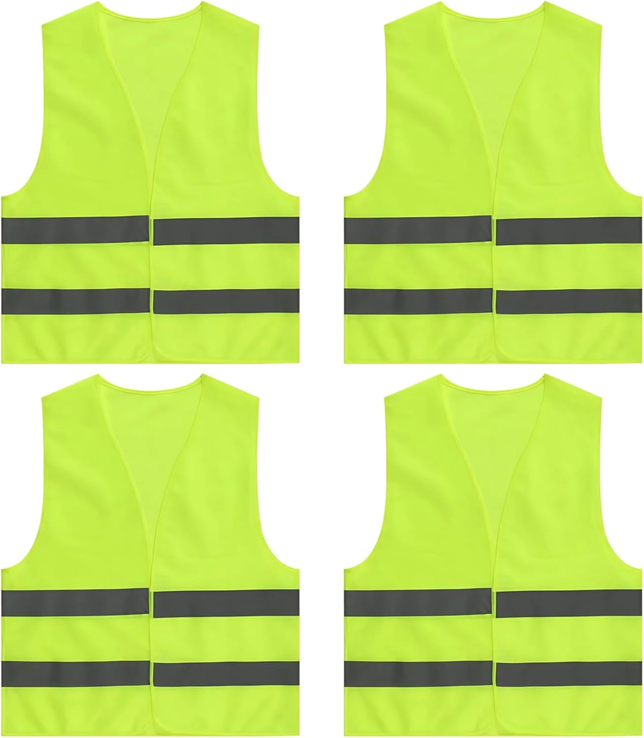 ست 4 عددی جلیقه های دید بالا، جلیقه های ایمنی بازتابنده با دید بالا، جلیقه کار سبک وزن زرد رنگ برای مردان و زنان، جلیقه های دید بالا برای دویدن، کار ترافیکی، امنیت، ساخت و ساز ست 4 عددی جلیقه های دید بالا، جلیقه های ایمنی بازتابنده با دید بالا، جلیقه کار سبک وزن زرد رنگ برای مردان و زنان، جلیقه های دید بالا برای دویدن، کار ترافیکی، امنیت، ساخت و ساز