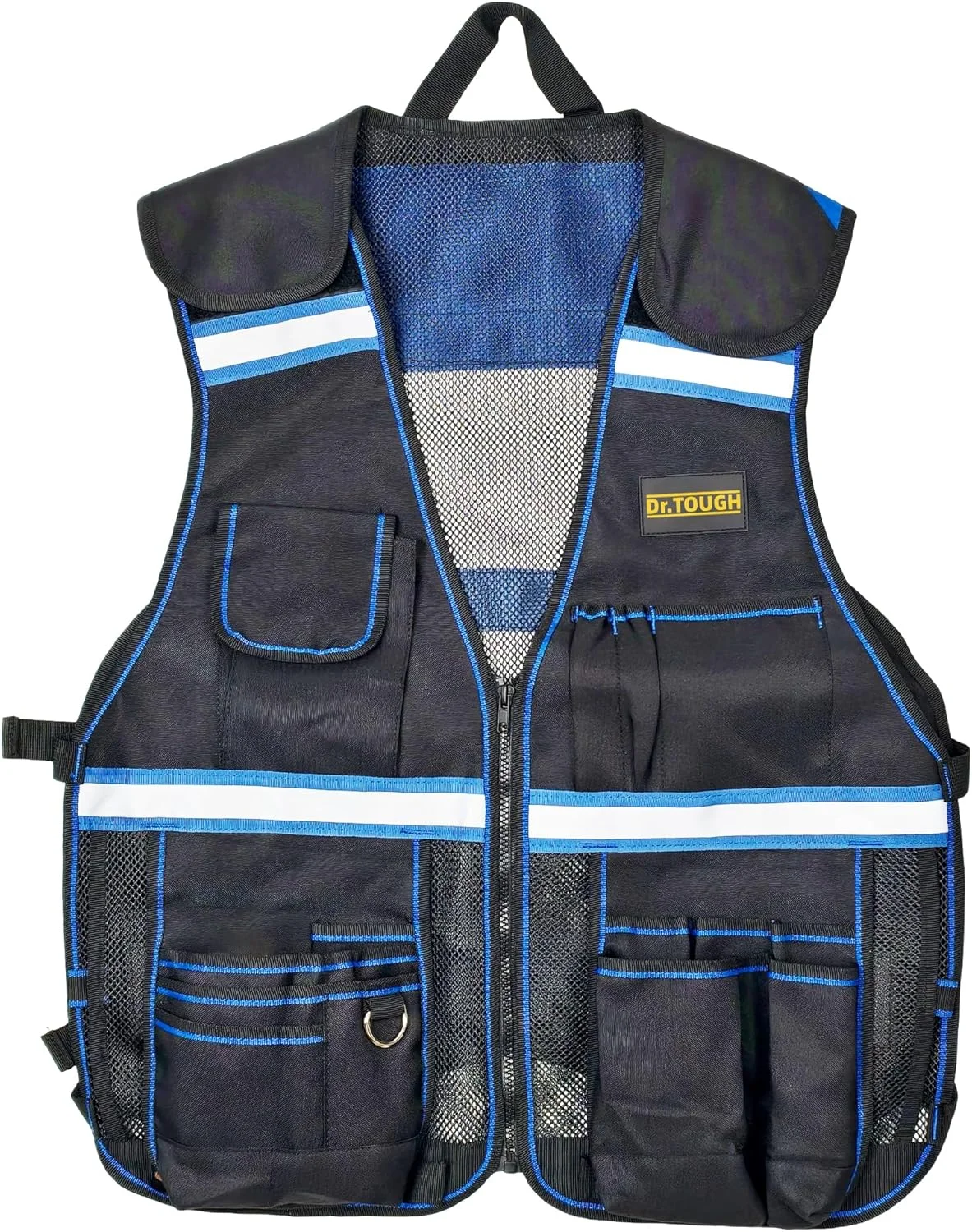 جلیقه کار Dr.TOUGH مردانه، جلیقه ایمنی مشکی بازتابنده برای مردان، جلیقه ابزار برای نجاران و برقکاران جلیقه کار Dr.TOUGH مردانه، جلیقه ایمنی مشکی بازتابنده برای مردان، جلیقه ابزار برای نجاران و برقکاران