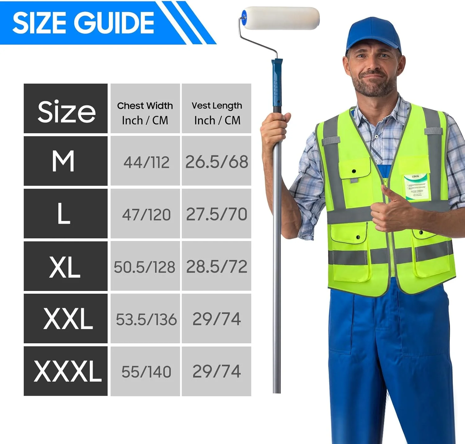 جلیقه ایمنی کانمور - نارنجی دید بالا، EN ISO 20471، دارای 7 جیب دکمه دار، بازتابنده و قابل شستشو برای ساخت و ساز و ایمنی شخصی جلیقه ایمنی کانمور - نارنجی دید بالا، EN ISO 20471، دارای 7 جیب دکمه دار، بازتابنده و قابل شستشو برای ساخت و ساز و ایمنی شخصی