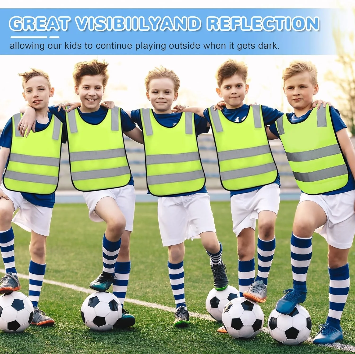 دو عدد جلیقه بازتابنده کودکانه، جلیقه ایمنی کودک برای دوچرخه سواری و اسکی دو عدد جلیقه بازتابنده کودکانه، جلیقه ایمنی کودک برای دوچرخه سواری و اسکی