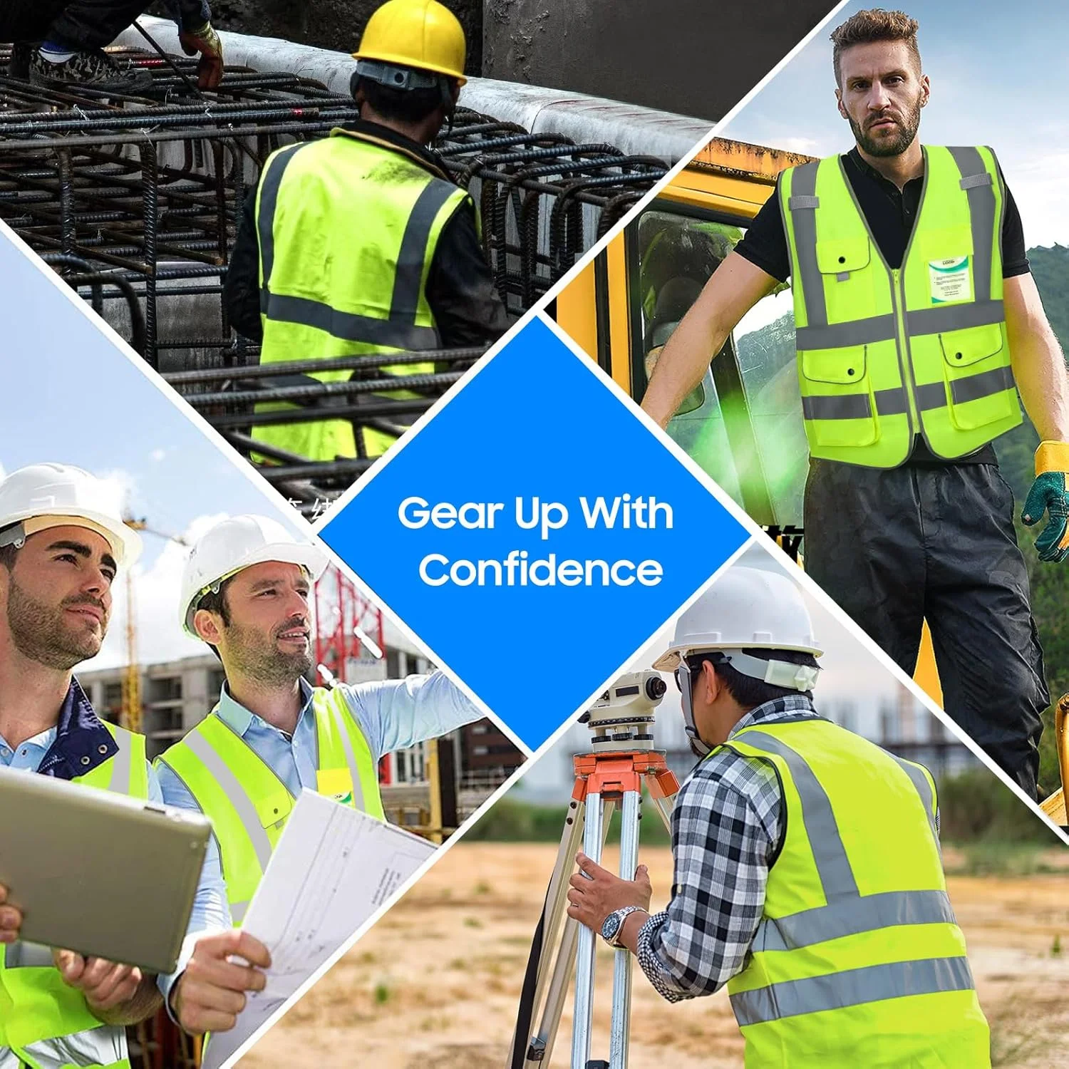 جلیقه ایمنی کانمور - نارنجی دید بالا، EN ISO 20471، دارای 7 جیب دکمه دار، بازتابنده و قابل شستشو برای ساخت و ساز و ایمنی شخصی جلیقه ایمنی کانمور - نارنجی دید بالا، EN ISO 20471، دارای 7 جیب دکمه دار، بازتابنده و قابل شستشو برای ساخت و ساز و ایمنی شخصی