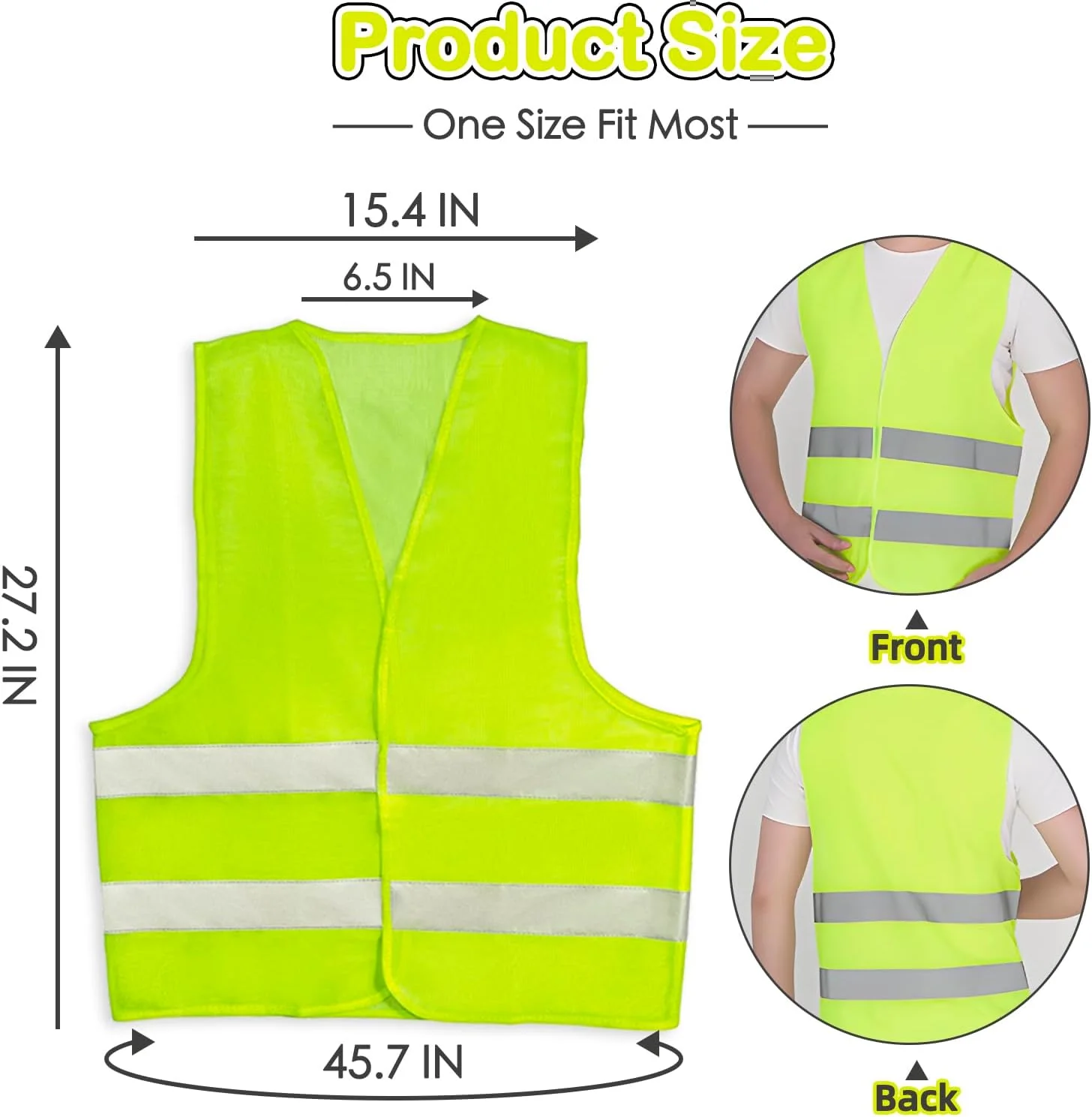 ست 36 عددی جلیقه ایمنی دید بالا Ayearparty، جلیقه امنیتی توری بازتابنده با نوار نقره ای برای مردان و زنان
