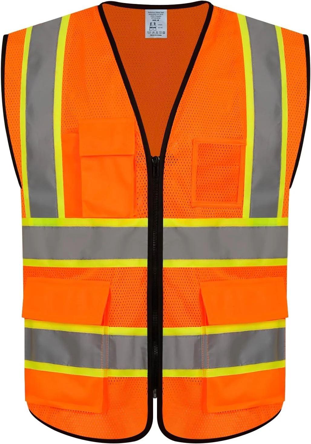 جلیقه توری دید بالا Graunton برای مردان و زنان، جلیقه دید بالا با 4 جیب (GR-720) جلیقه توری دید بالا Graunton برای مردان و زنان، جلیقه دید بالا با 4 جیب (GR-720)