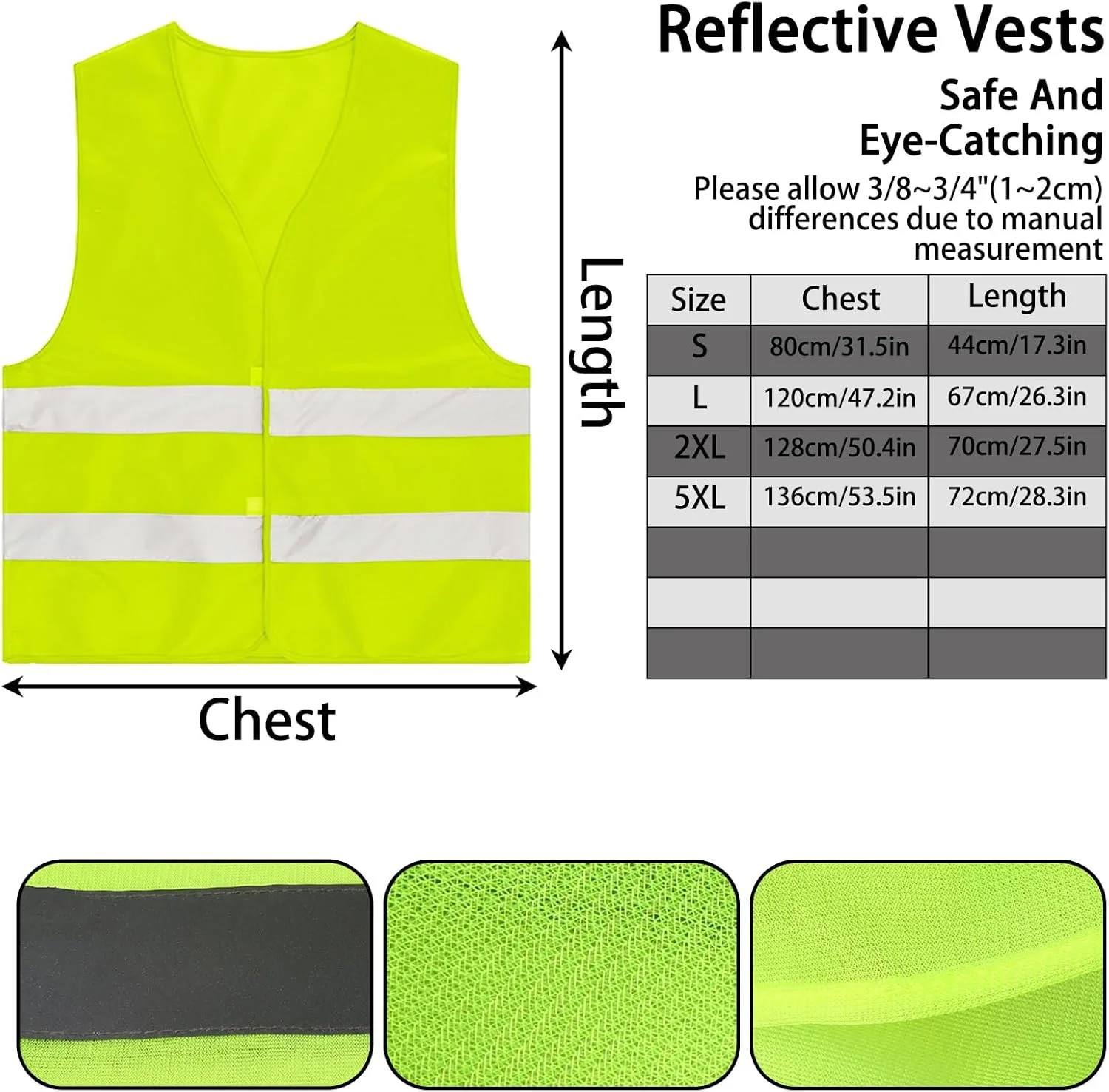 بسته 2 عددی جلیقه شبرنگ، جلیقه ایمنی دید بالا با 2 نوار بازتابنده نور، جلیقه شبرنگ لباس کار شب، برای کار ترافیکی، دویدن، نقشه برداری و جلیقه ساختمانی نگهبان امنیتی بسته 2 عددی جلیقه شبرنگ، جلیقه ایمنی دید بالا با 2 نوار بازتابنده نور، جلیقه شبرنگ لباس کار شب، برای کار ترافیکی، دویدن، نقشه برداری و جلیقه ساختمانی نگهبان امنیتی