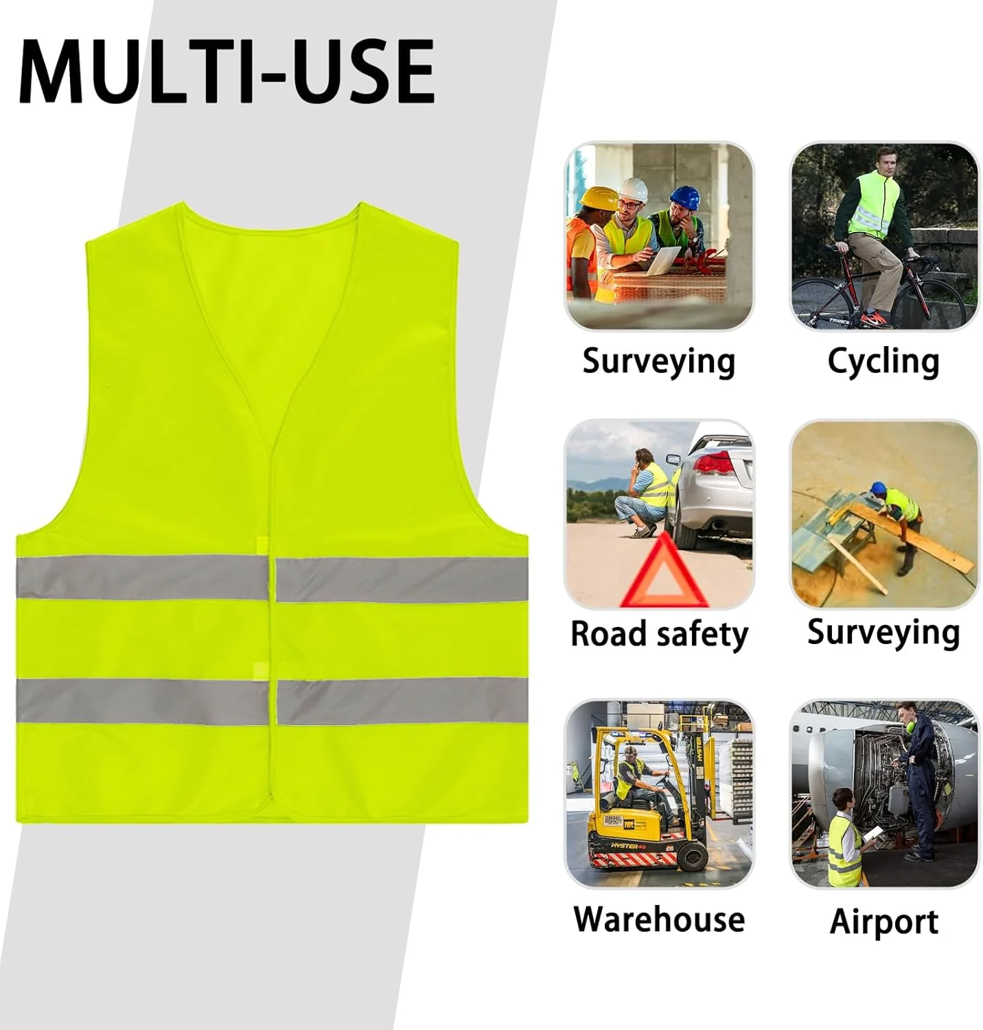 بسته 2 عددی جلیقه شبرنگ، جلیقه ایمنی دید بالا با 2 نوار بازتابنده نور، جلیقه شبرنگ لباس کار شب، برای کار ترافیکی، دویدن، نقشه برداری و جلیقه ساختمانی نگهبان امنیتی بسته 2 عددی جلیقه شبرنگ، جلیقه ایمنی دید بالا با 2 نوار بازتابنده نور، جلیقه شبرنگ لباس کار شب، برای کار ترافیکی، دویدن، نقشه برداری و جلیقه ساختمانی نگهبان امنیتی