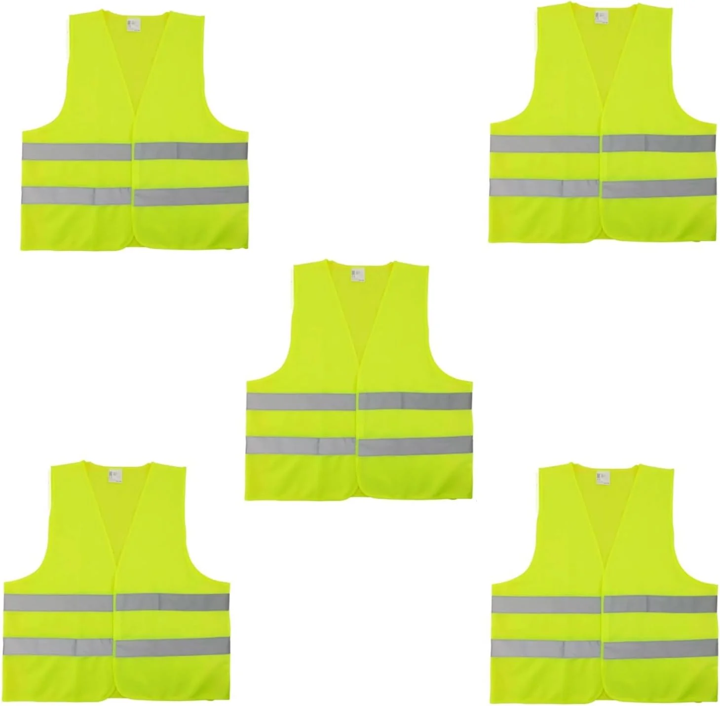 جلیقه ایمنی بازتابنده با دید بالا - لباس کار سبک وزن 100% پلی استر با نوارهای بازتابنده، جلیقه ایمنی فلورسنت برای مردان و زنان - سایزهای S تا XL - KYLAQ