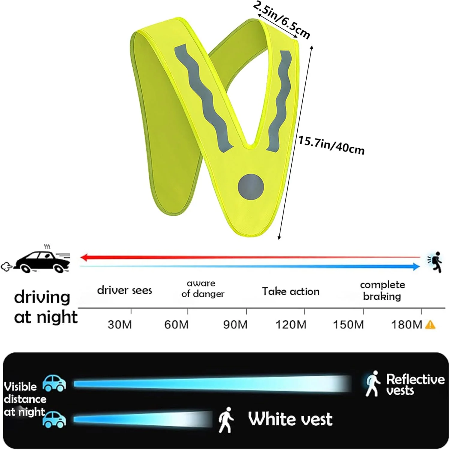 HAOBIN 1 Piece Children's Reflective Vest High Visibility Reflective Vest Safety Vest V Safety Vest for Children High Visibility for Sports, Running and Cycling, yellow, M HAOBIN 1 Piece Children's Reflective Vest High Visibility Reflective Vest Safety Vest V Safety Vest for Children High Visibility for Sports, Running and Cycling, yellow, M