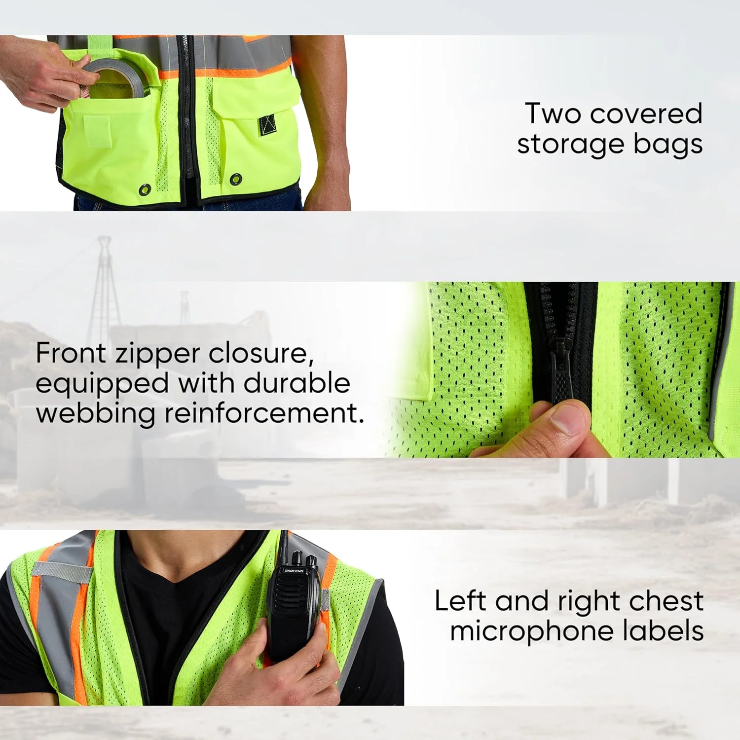 SRsafety High Visibility Vest, Security Vest with 9 Pockets,Mesh Safety Vest for Construction Workers Sanitation Workers SRsafety High Visibility Vest, Security Vest with 9 Pockets,Mesh Safety Vest for Construction Workers Sanitation Workers