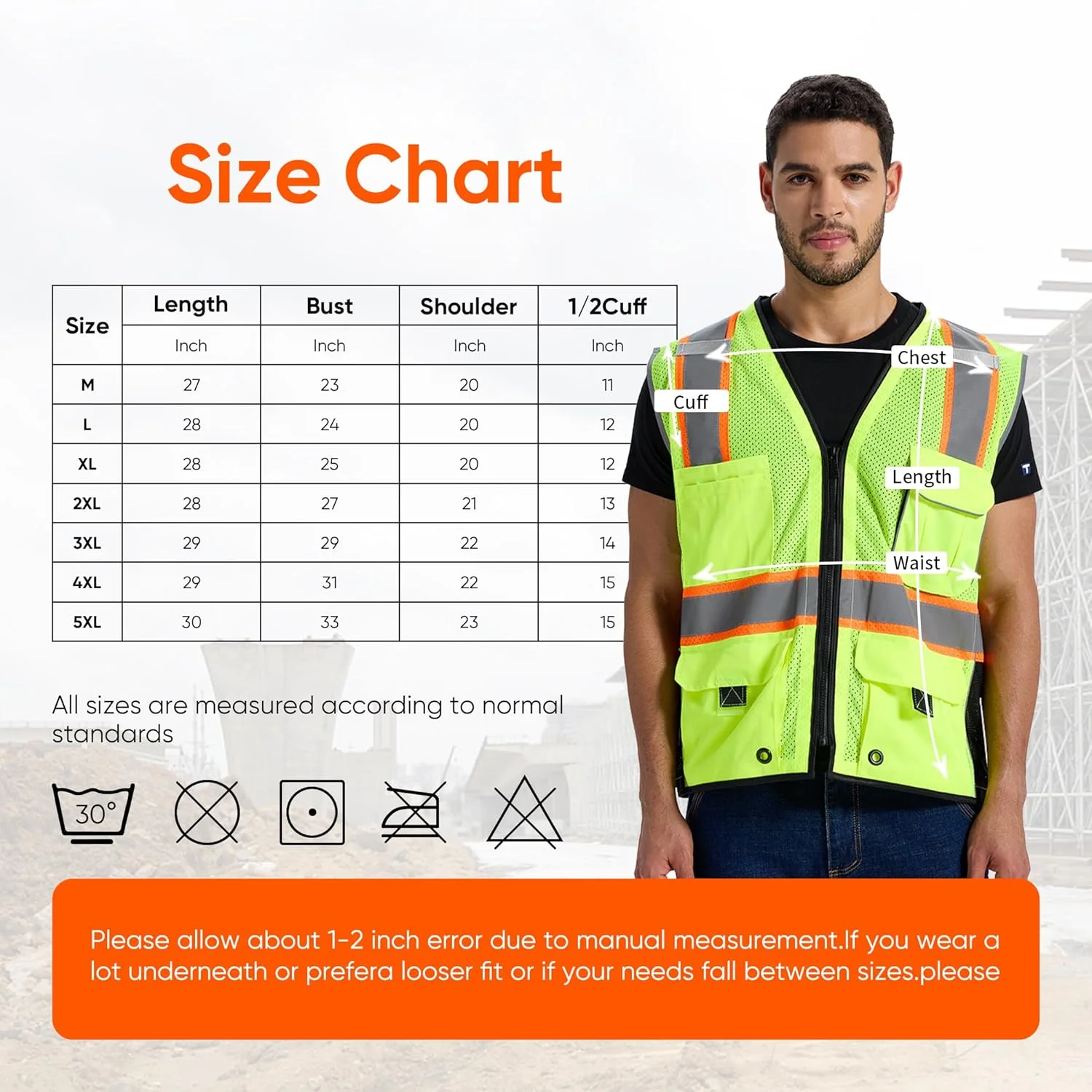 SRsafety High Visibility Vest, Security Vest with 9 Pockets,Mesh Safety Vest for Construction Workers Sanitation Workers SRsafety High Visibility Vest, Security Vest with 9 Pockets,Mesh Safety Vest for Construction Workers Sanitation Workers