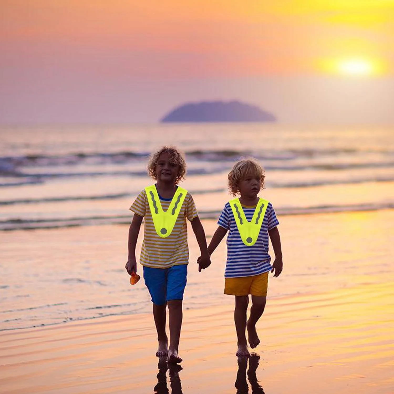 HAOBIN 1 Piece Children's Reflective Vest High Visibility Reflective Vest Safety Vest V Safety Vest for Children High Visibility for Sports, Running and Cycling, yellow, M HAOBIN 1 Piece Children's Reflective Vest High Visibility Reflective Vest Safety Vest V Safety Vest for Children High Visibility for Sports, Running and Cycling, yellow, M