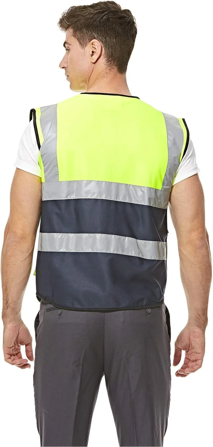 Empiral Dazzle Safety Vest Heavy Duty Dual Color with Zipper - Green